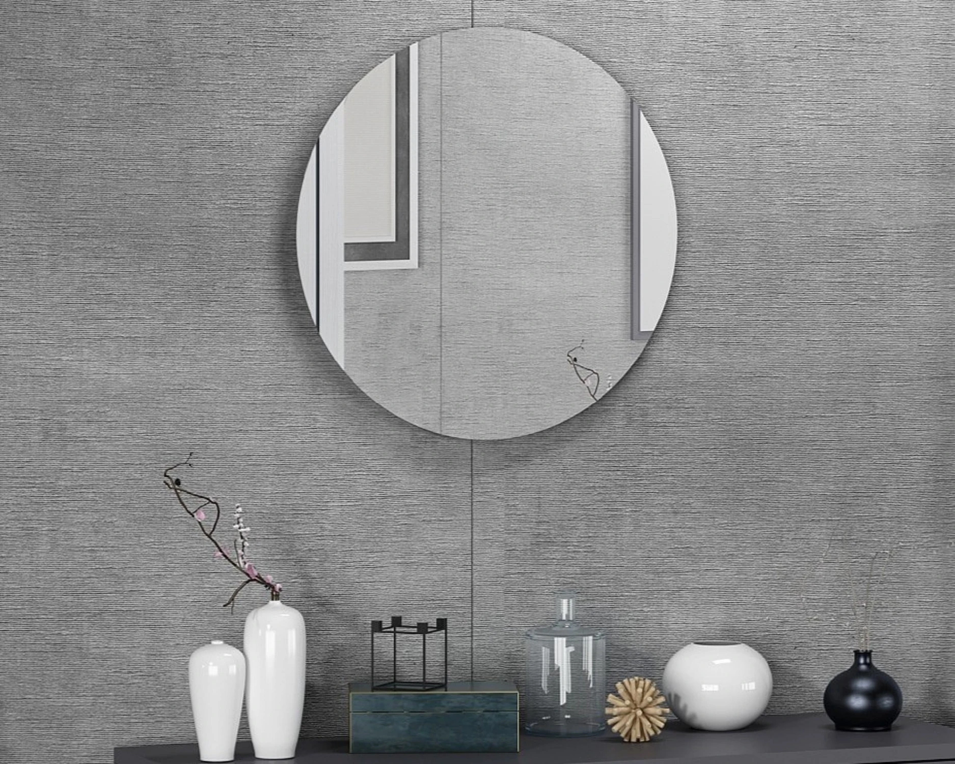 Dekorosso Moon Dekoratif Yuvarlak Ayna