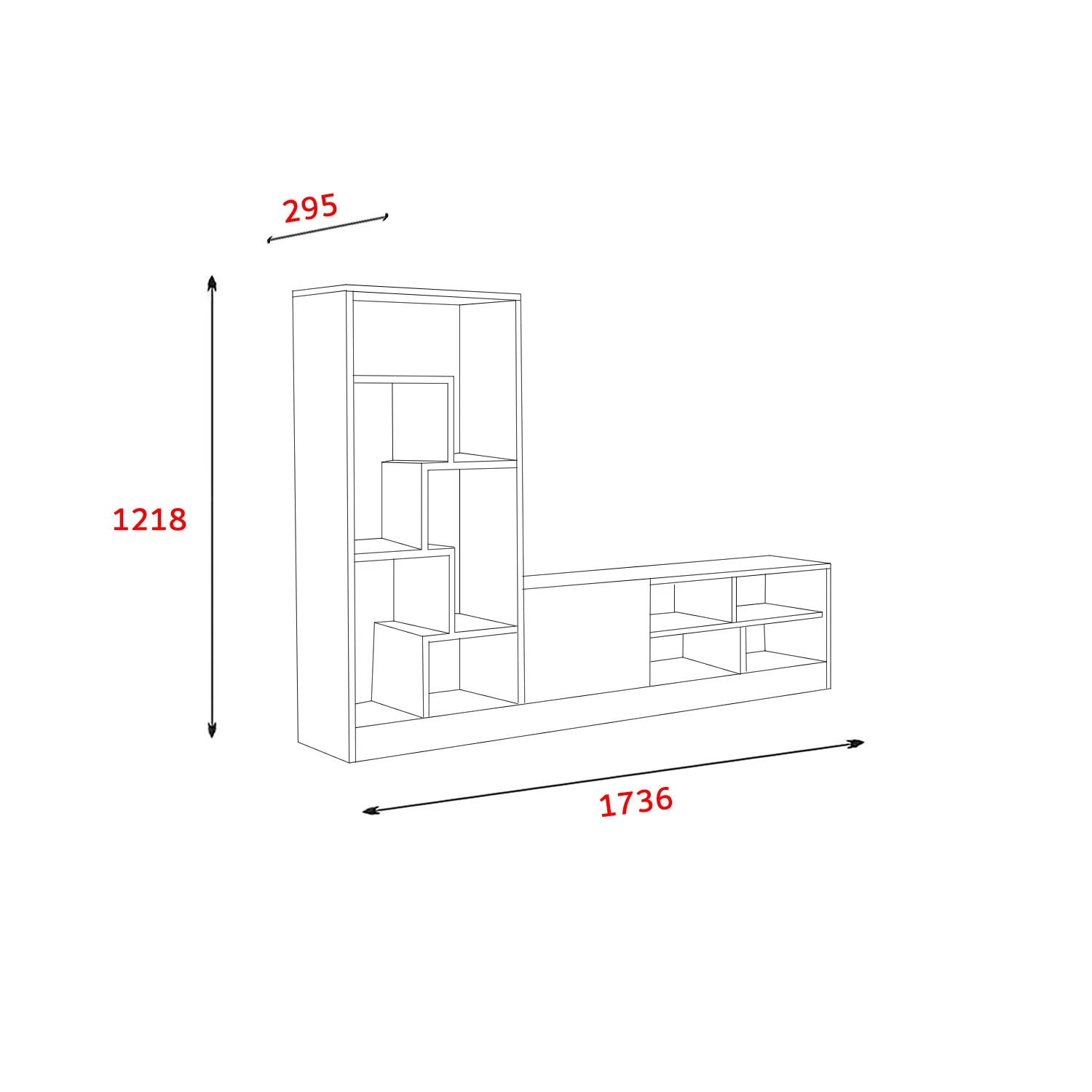 Dekorosso Lord Dolaplı Raflı Tv Ünitesi
