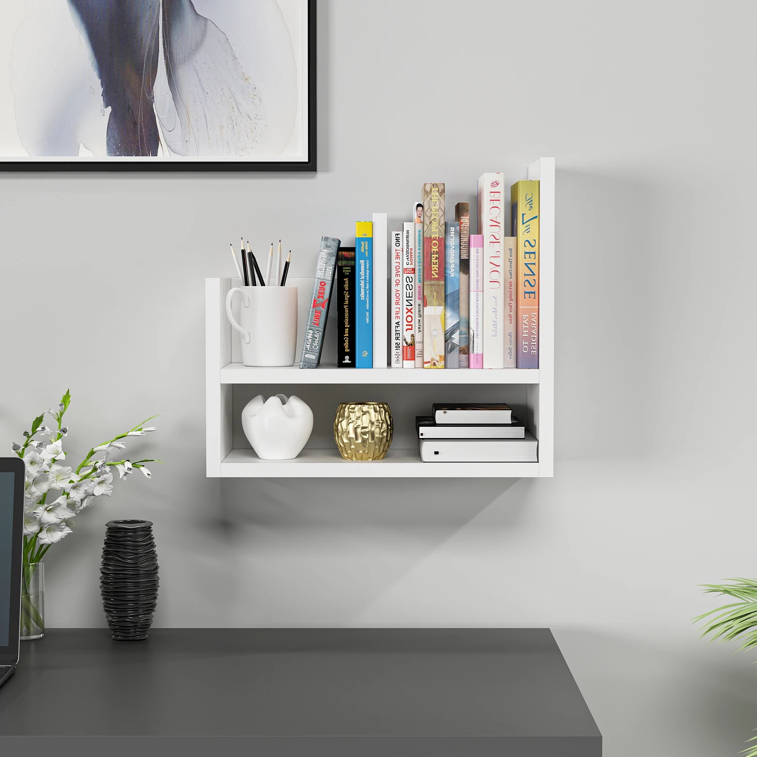 Dekorosso Crow Masaüstü Raf Organizer & Duvar Rafı & Montessori Raf