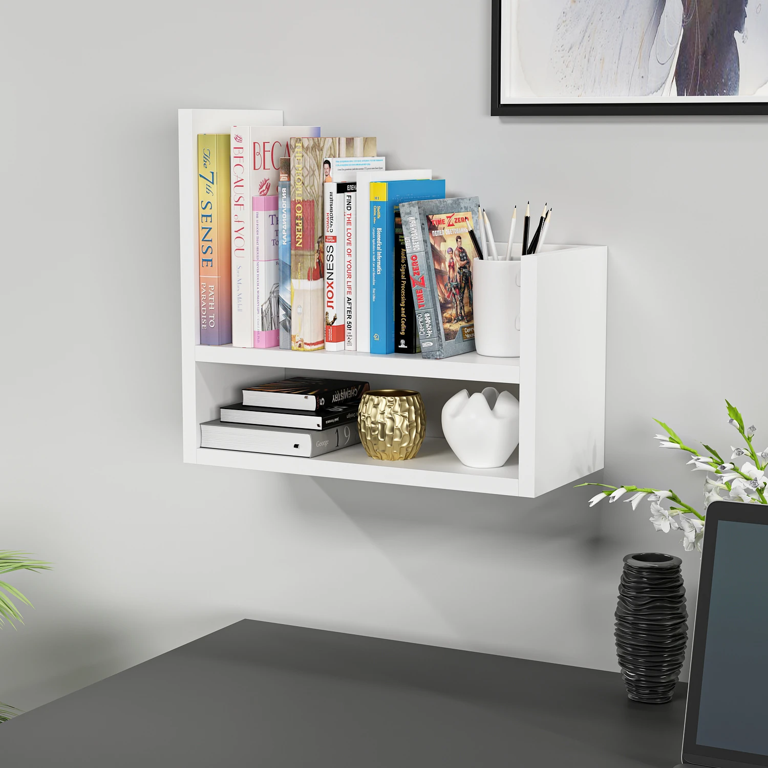 Dekorosso Crow Masaüstü Raf Organizer & Duvar Rafı & Montessori Raf