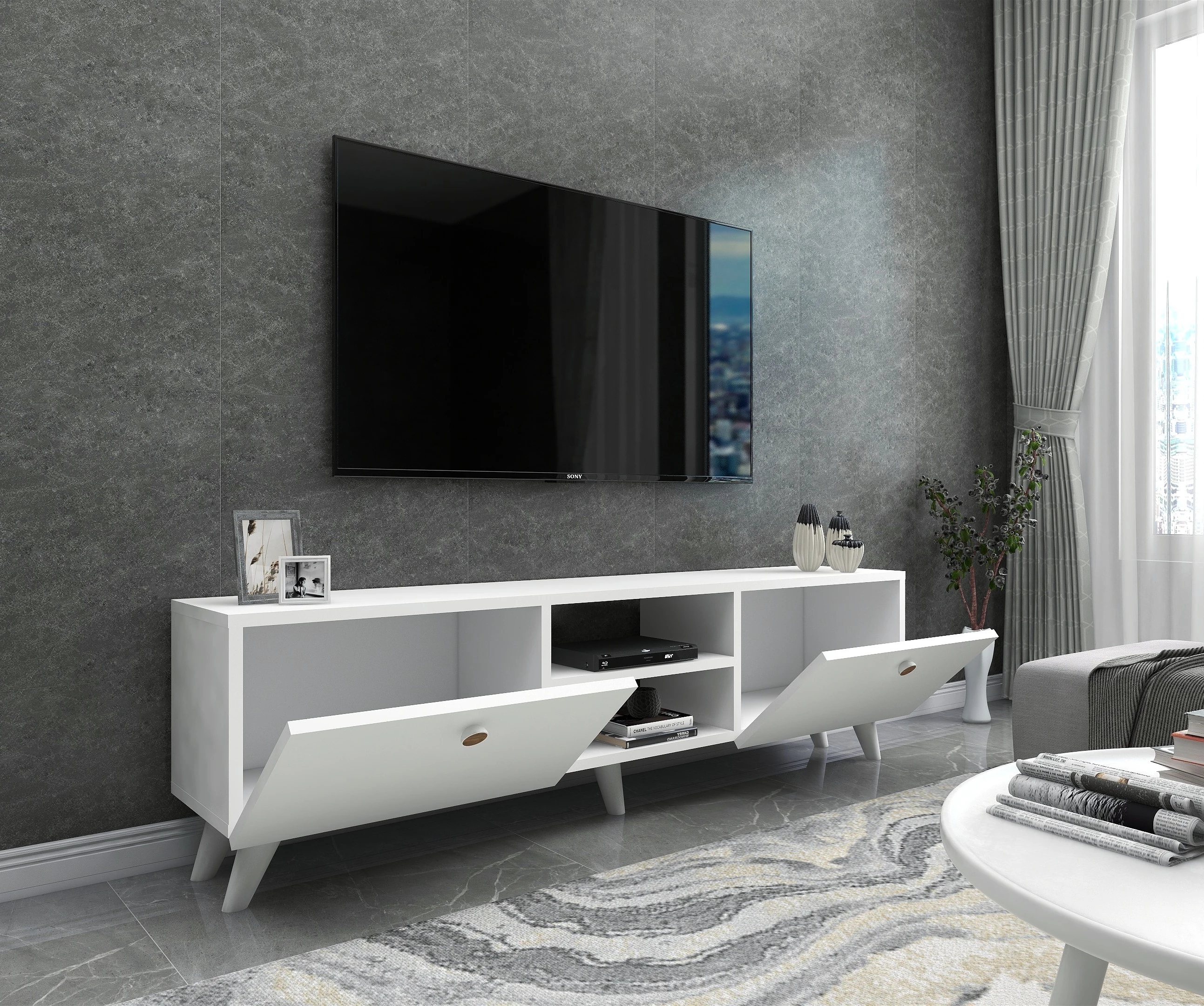 Dekorosso Veco Modern 2 Kapaklı Tv Ünitesi