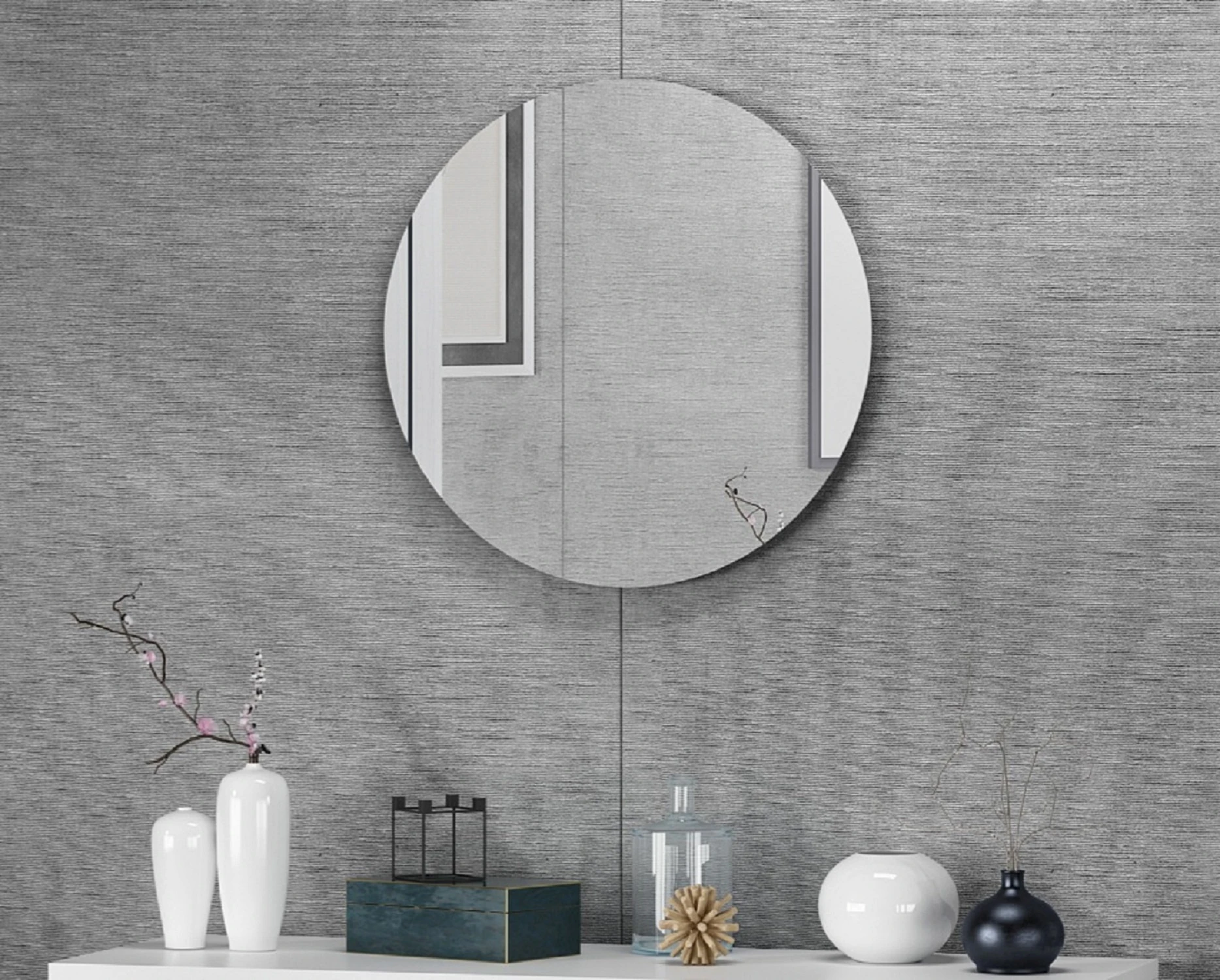 Dekorosso Moon Dekoratif Yuvarlak Ayna