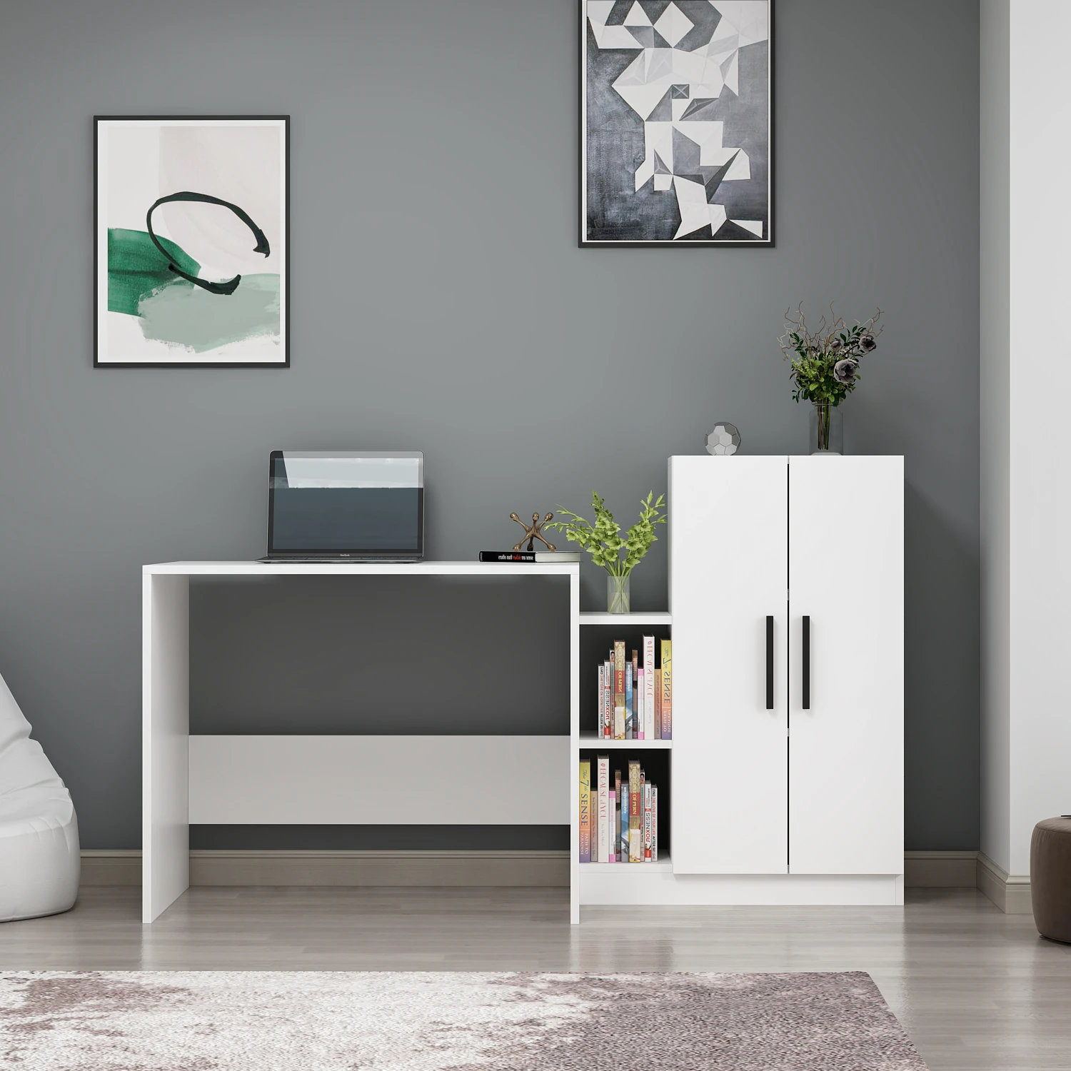 Dekorosso Stic Dolaplı Çalışma Masası