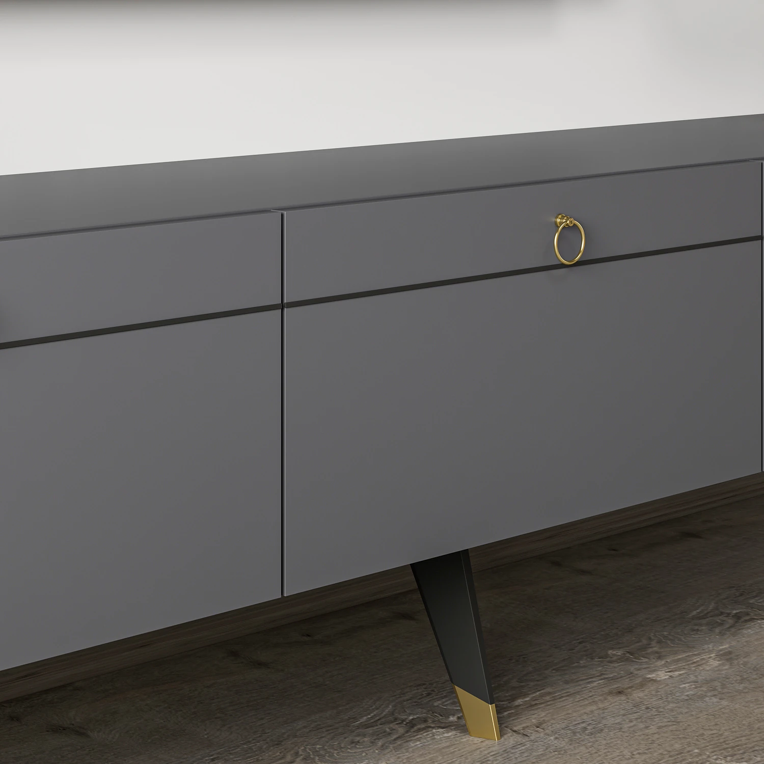 Dekorosso Andora Modern Tv Ünitesi Kitaplıklı Dolaplı Tv Sehpası