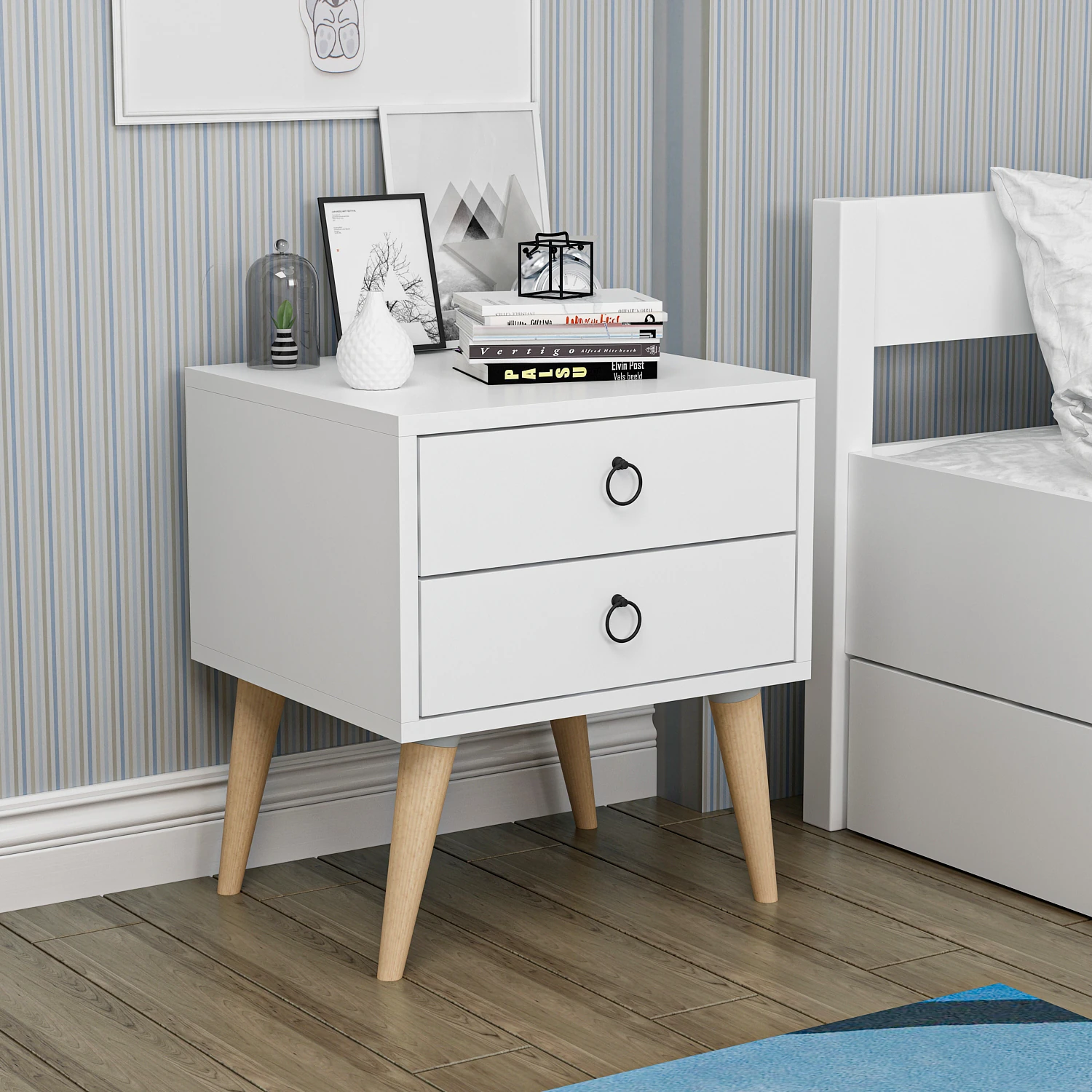 Dekorosso Merlin 2 Çekmeceli Komodin - BEYAZ