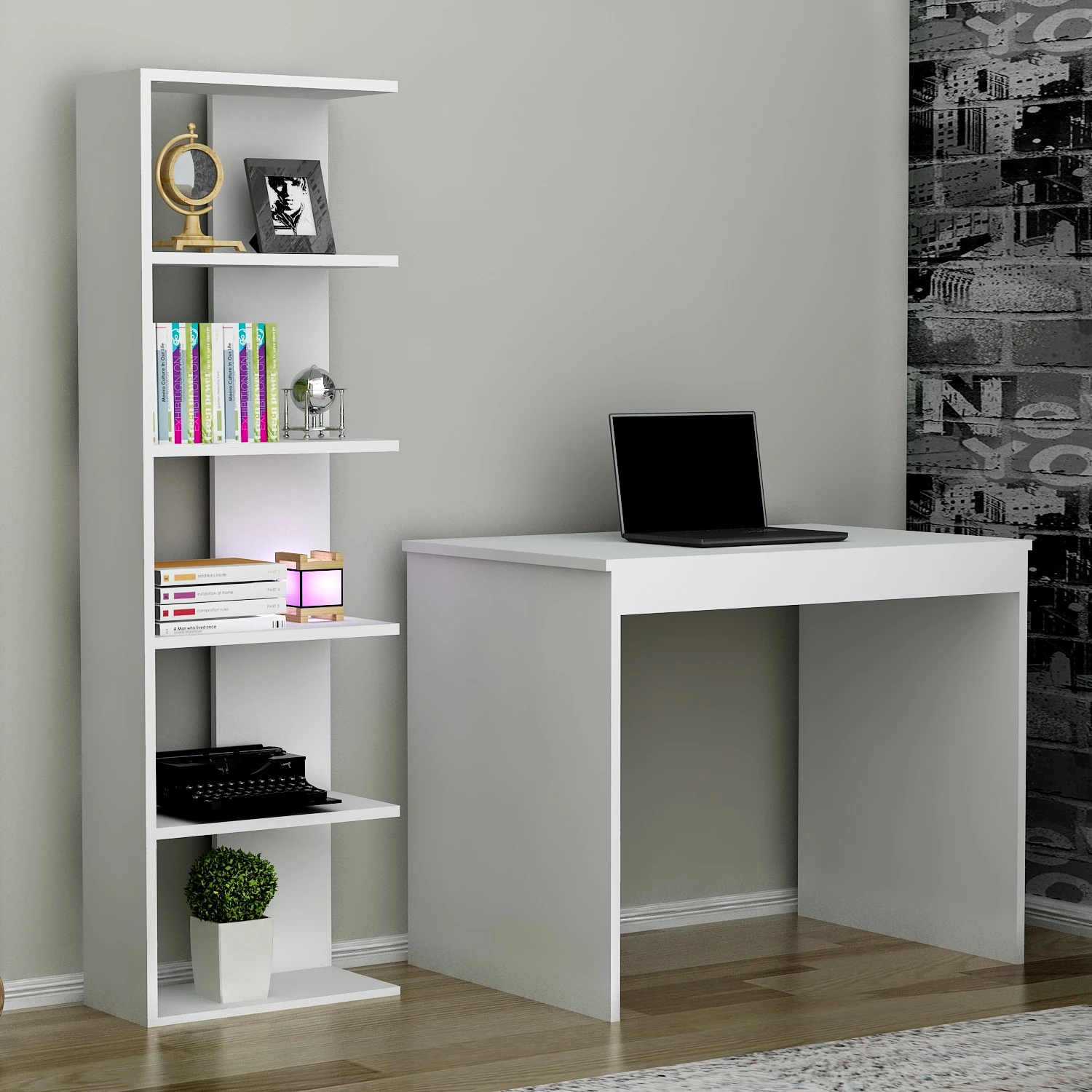 Dekorosso Porter Çalışma Masası - BEYAZ