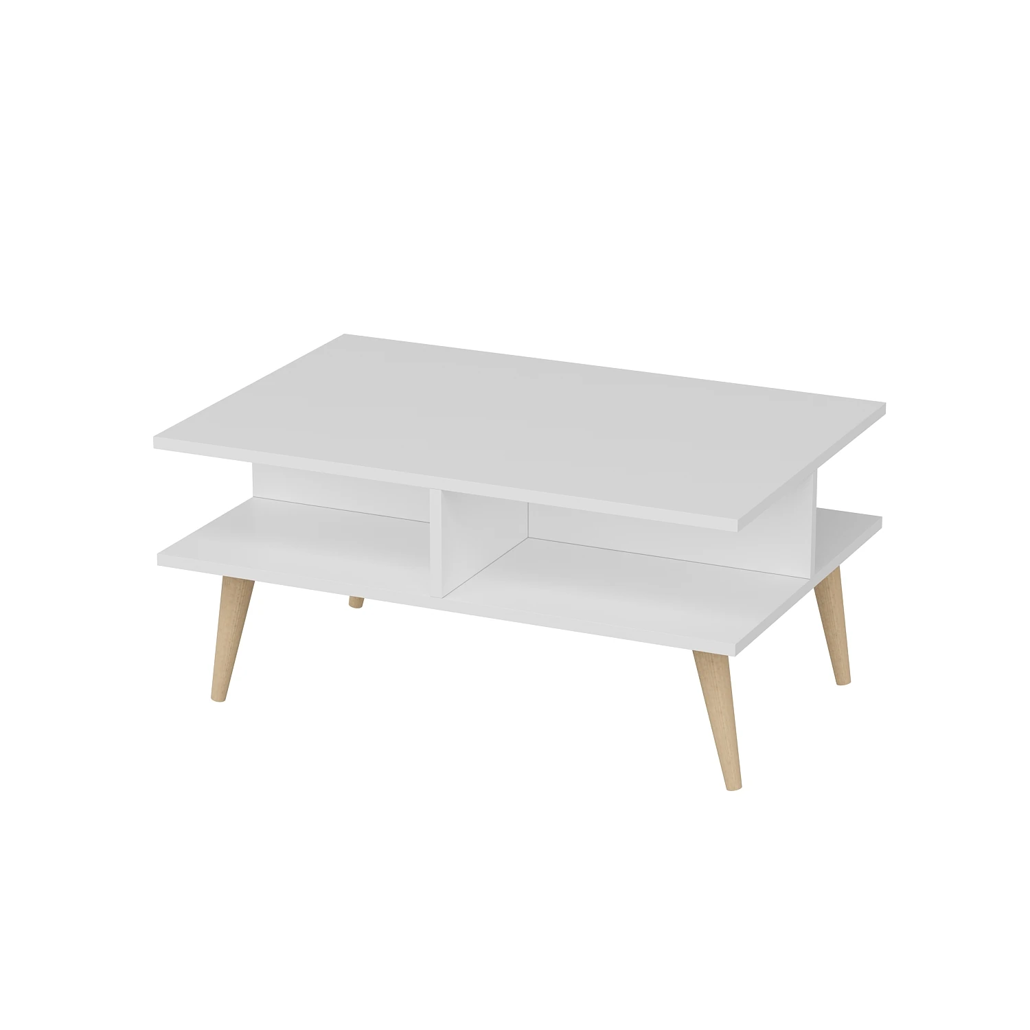 Dekorosso Poloo Ahşap Ayaklı Modern Dekoratif Orta Sehpa 90Cm