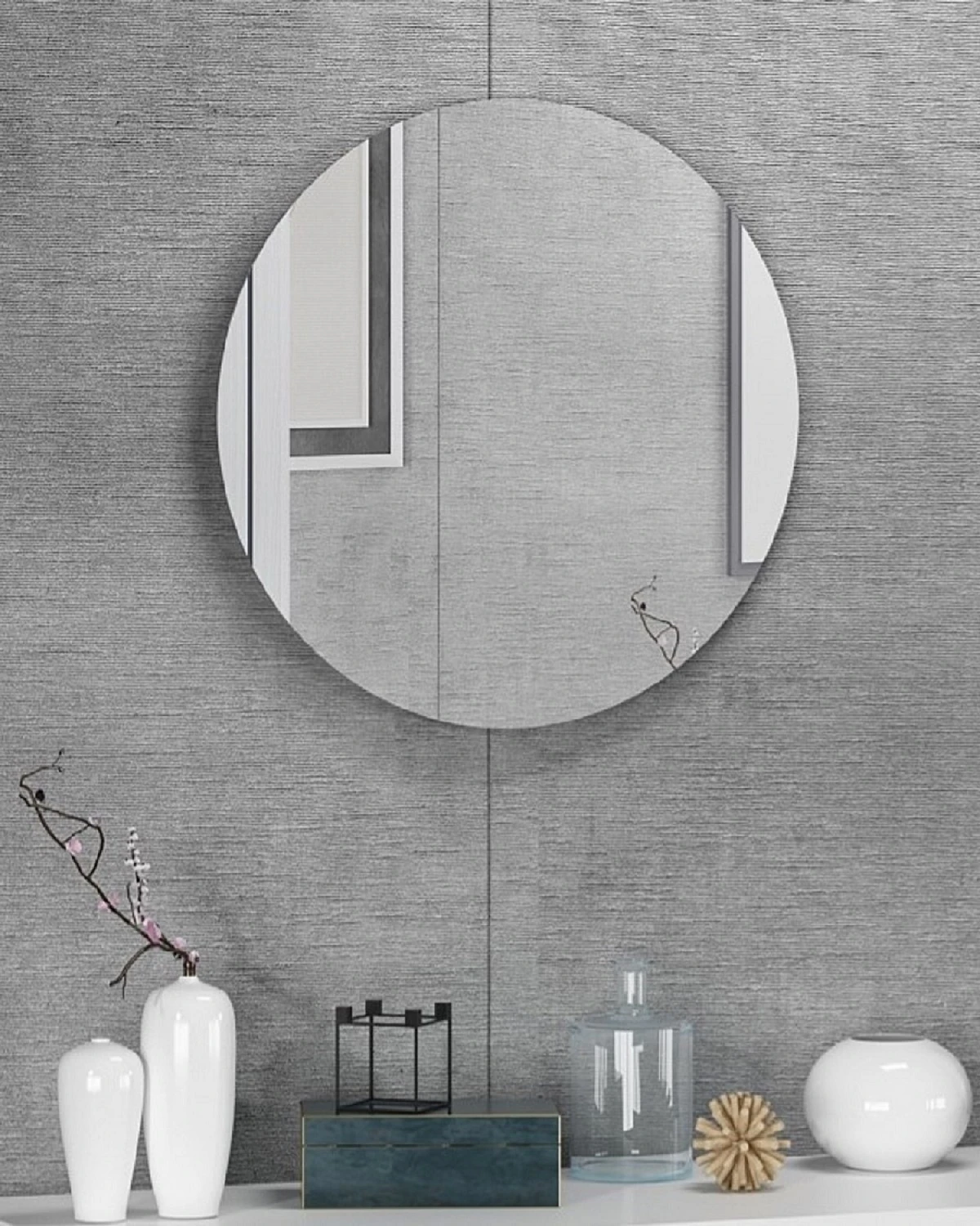 Dekorosso Moon Dekoratif Yuvarlak Ayna