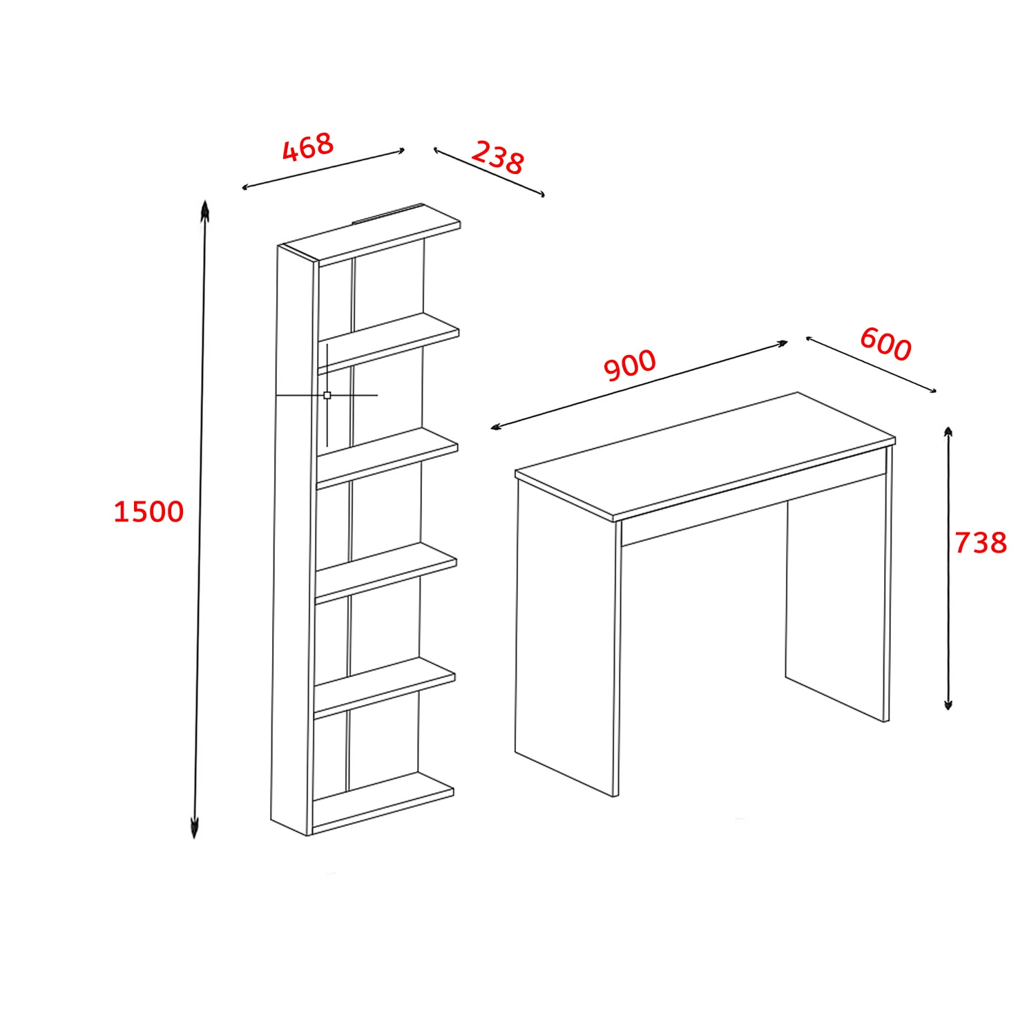 Dekorosso Porter Çalışma Masası