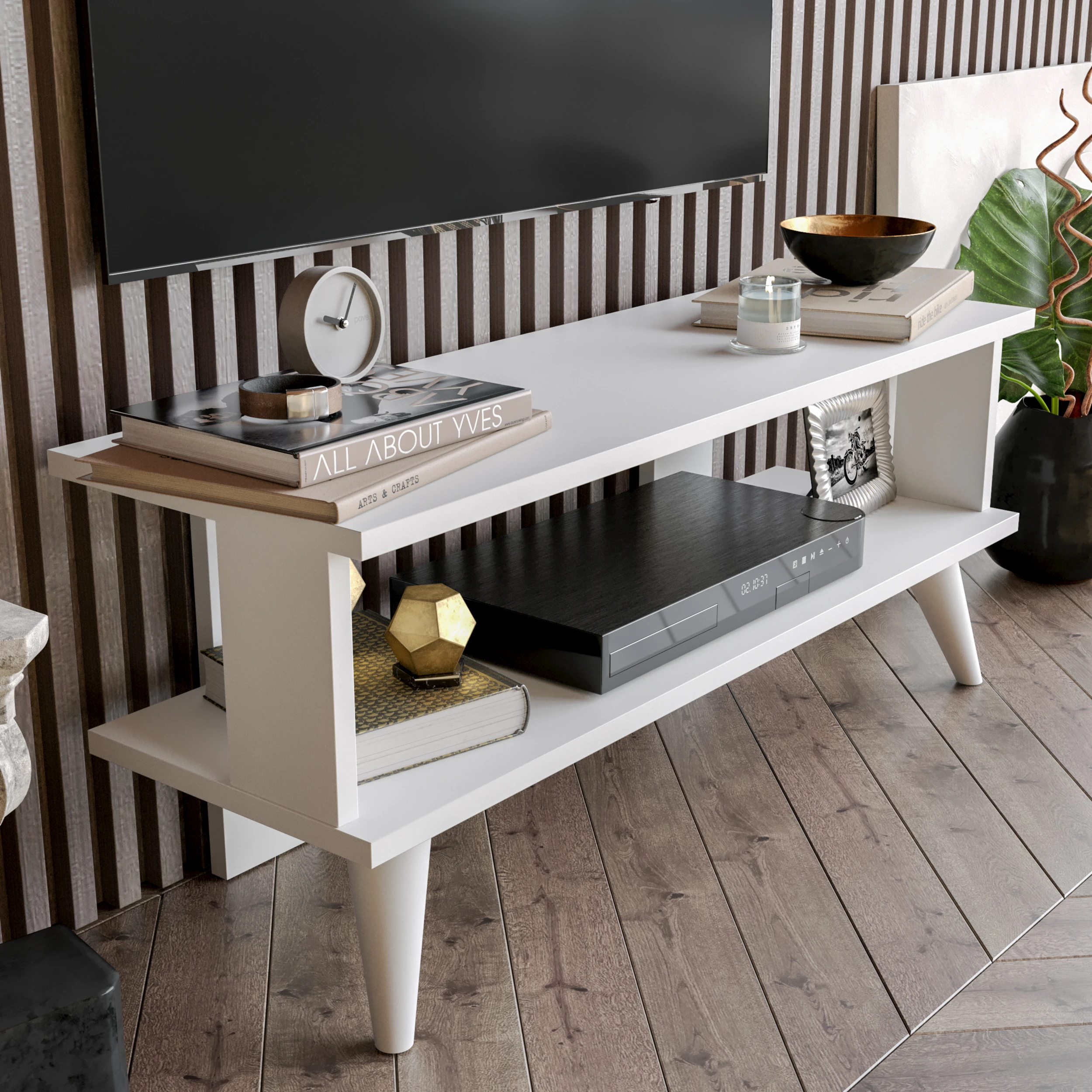 Dekorosso Nassau Tv Sehpası Ünitesi Beyaz