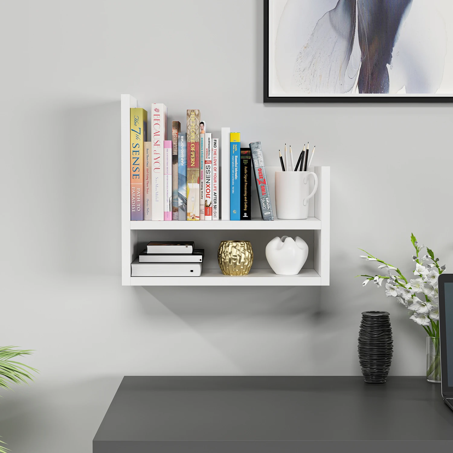 Dekorosso Crow Masaüstü Raf Organizer & Duvar Rafı & Montessori Raf