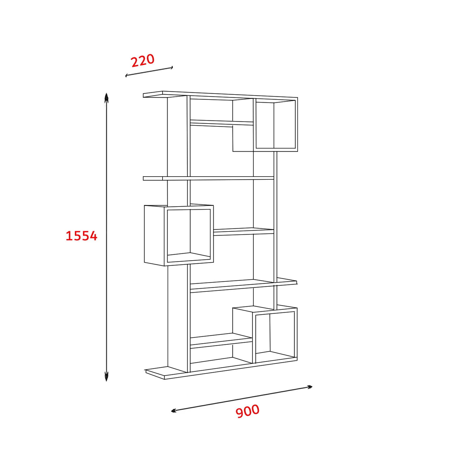 Dekorosso Lino Kitaplık