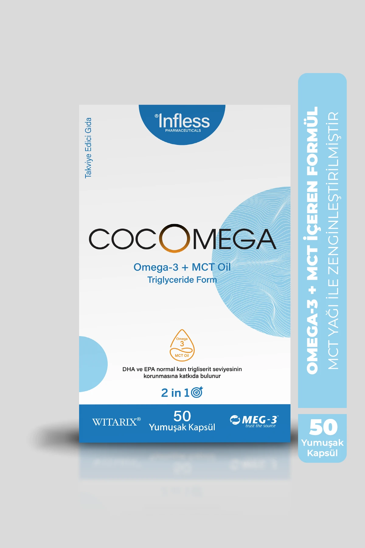 Cocomega, Omega3 ve MCT Oil İçeren Yumuşak Kapsül