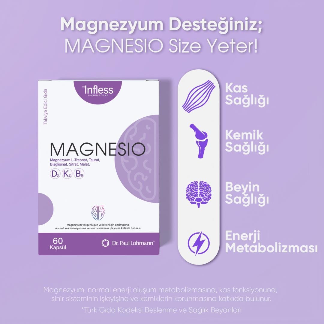 Magnesio, Magnezyum Kompleks B6 Ve D3k2 Vitamin