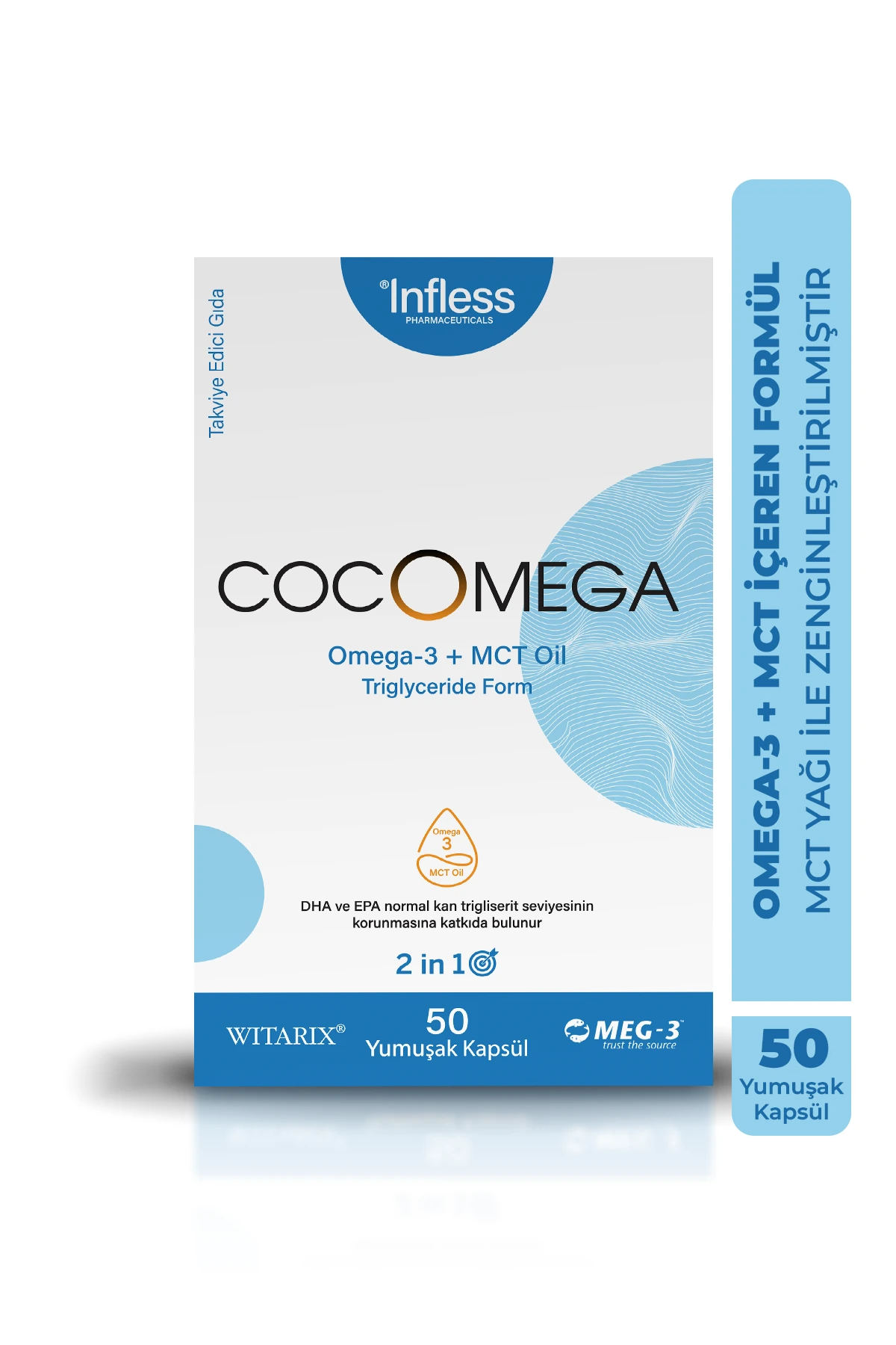 Cocomega, Omega3 ve MCT Oil İçeren Yumuşak Kapsül