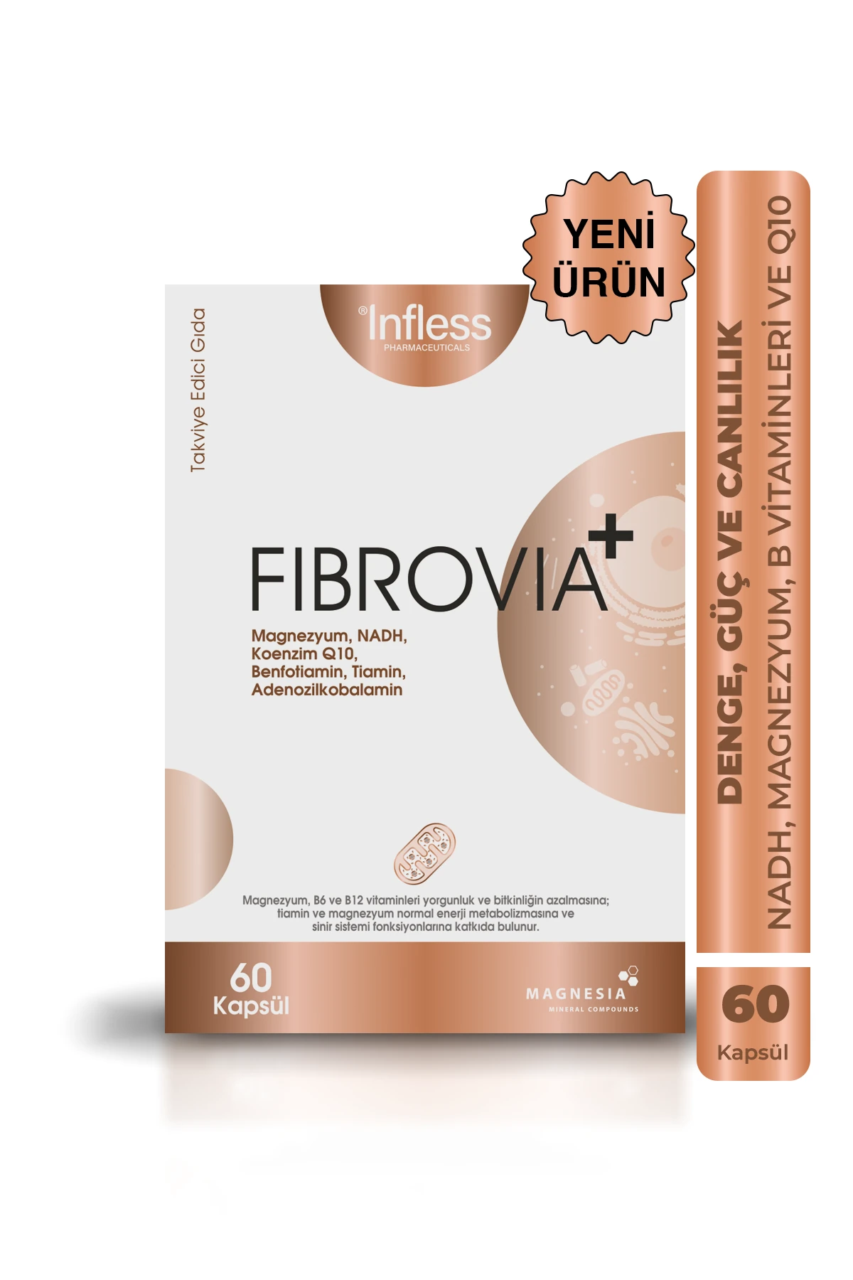 Fibrovia+ NADH ve Koenzim Q10, Magnezyum Malat İçeren Formül – 60 Kapsül