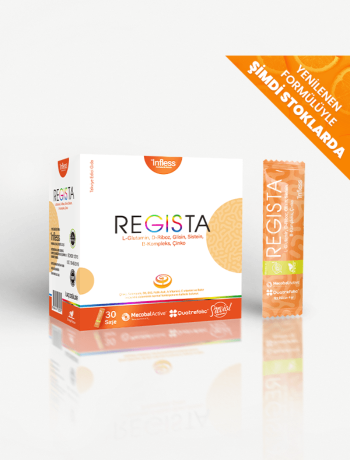 Regista, Glutamin, Sistein, Glisin, D-Riboz ve Multivitamin içeren Saşe