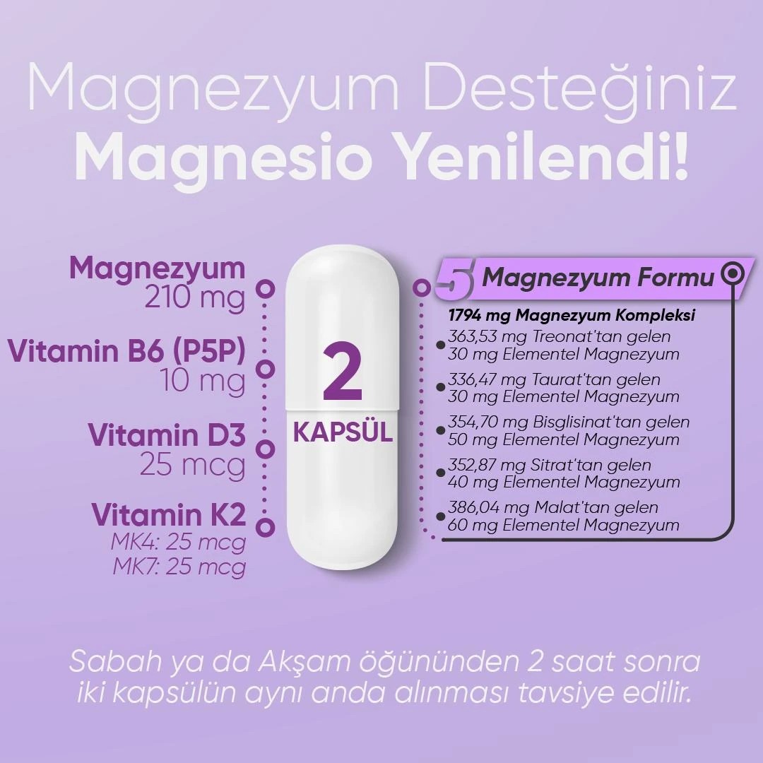 Magnesio, Magnezyum Kompleks B6 Ve D3k2 Vitamin Infless Eczanem