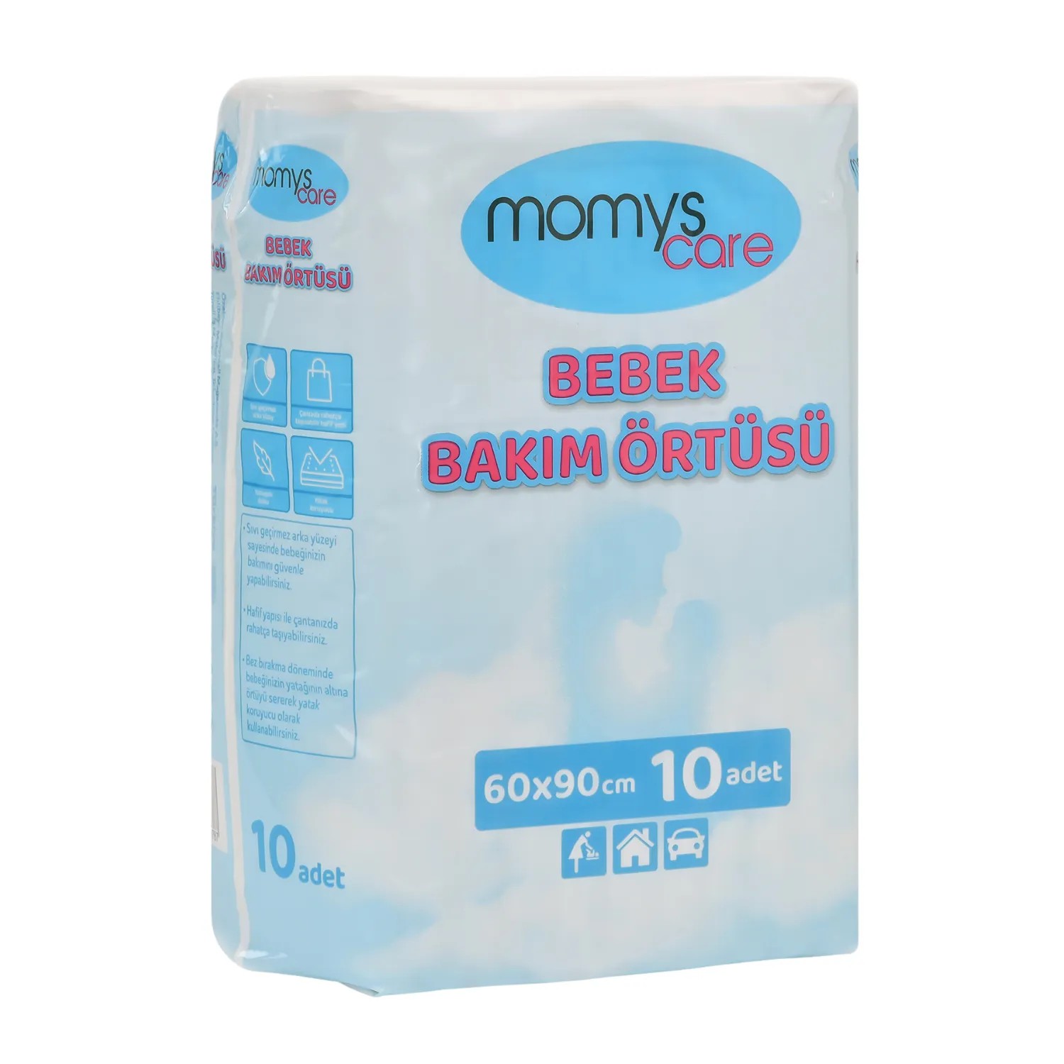 Momys Care Bebek Bakım Örtüsü 60*90 Cm Alt Açma Bezi 10Lu