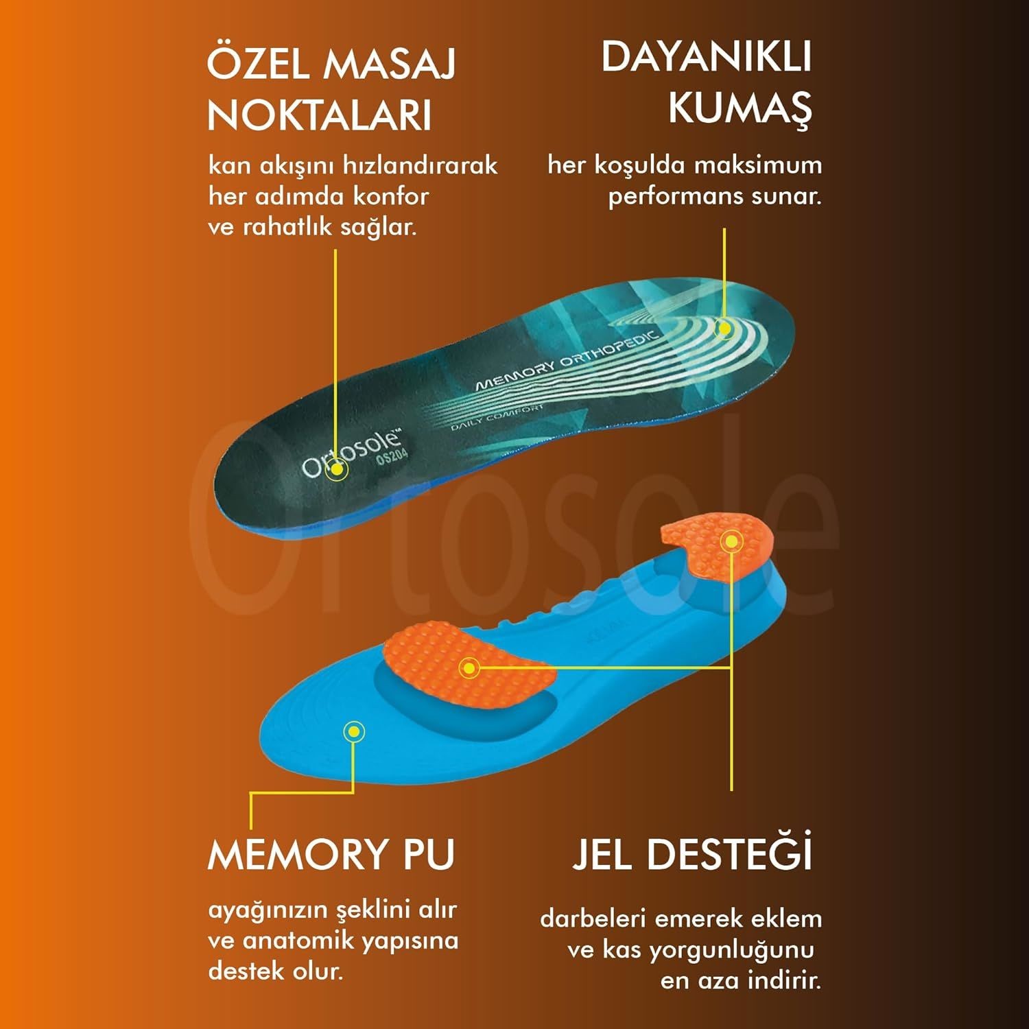 Ortosole OS204 Ortopedik Tabanlık