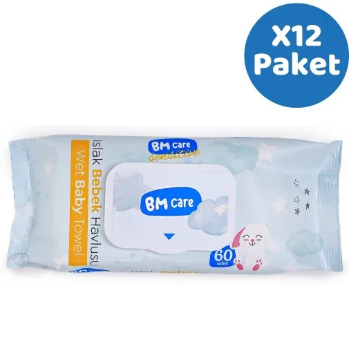 Bm Care Sensitive Islak Havlu 12X60Lı
