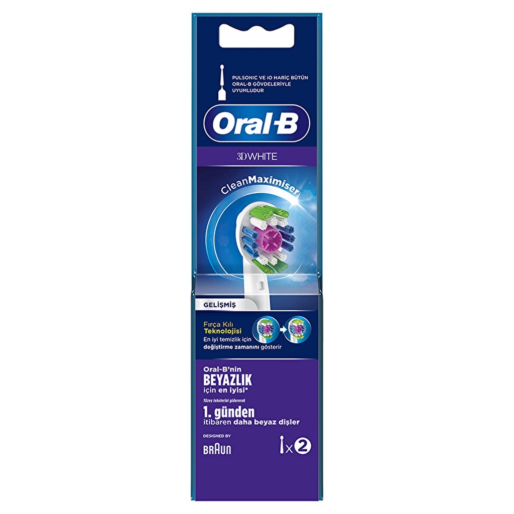 Oral-B Yedek Başlık 3D White 2'li