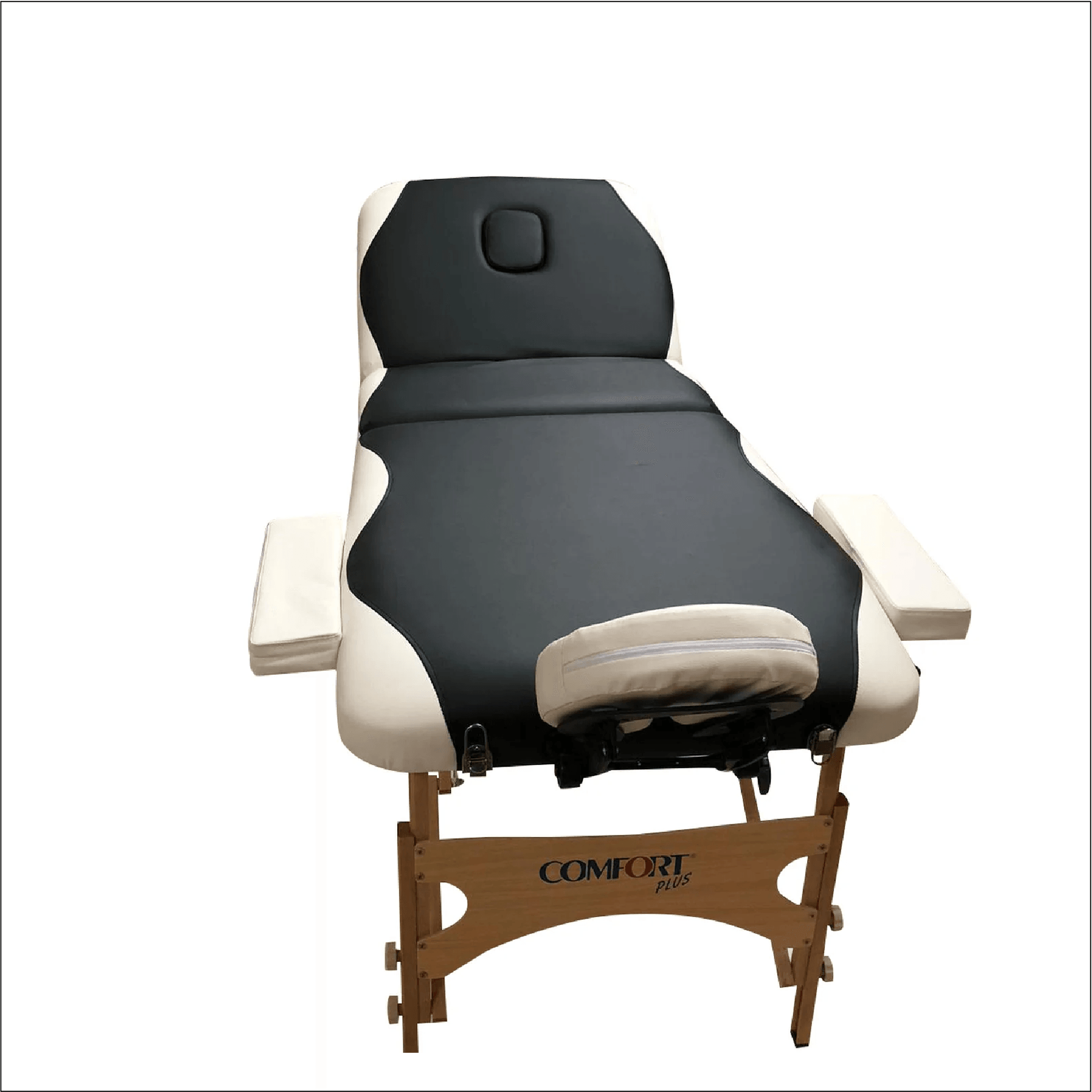 Comfort Plus Ahşap Masaj Masası İthal 305-Siyah Beyaz