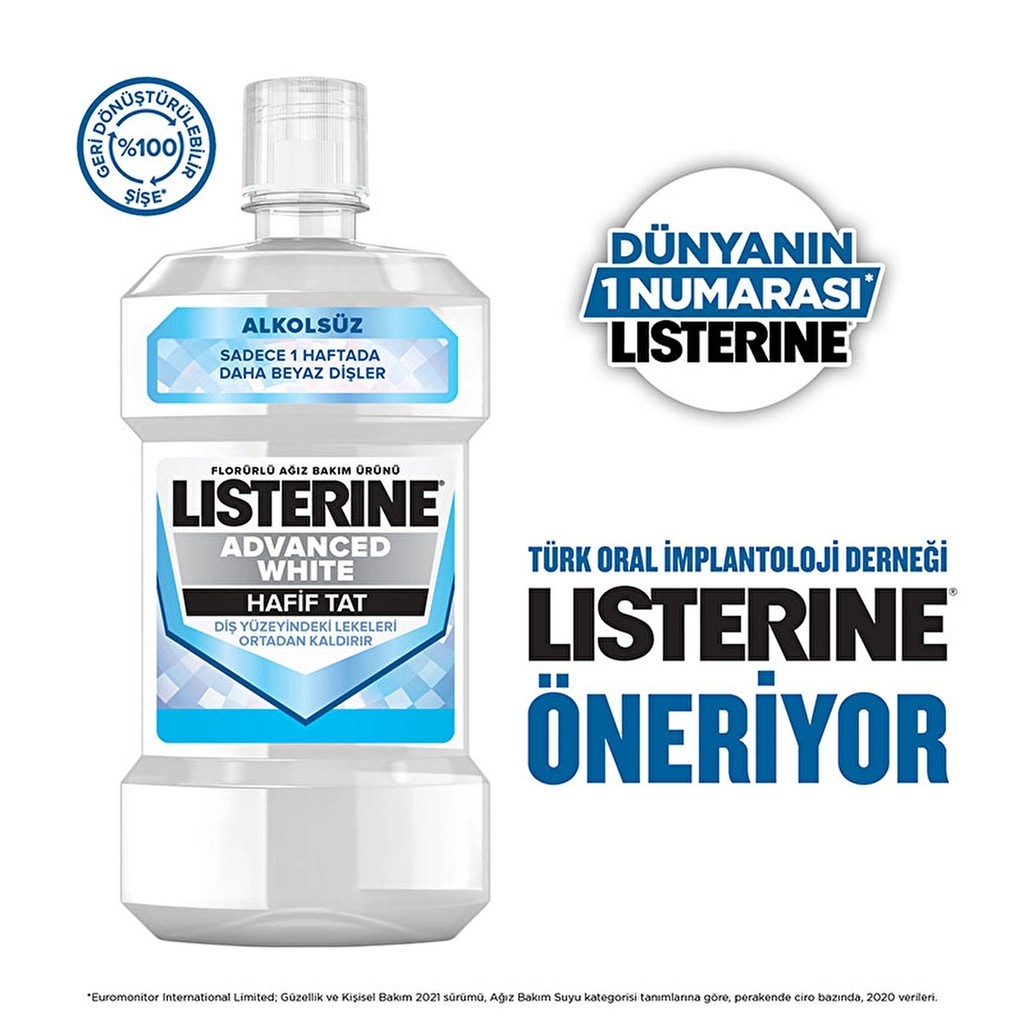 Listerine Ağız Gargarası Advanced White 500 ml