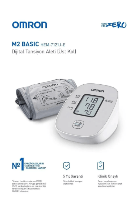Üst Koldan Ölçer Dijital Tansiyon Aleti - Omron M2 Basic 