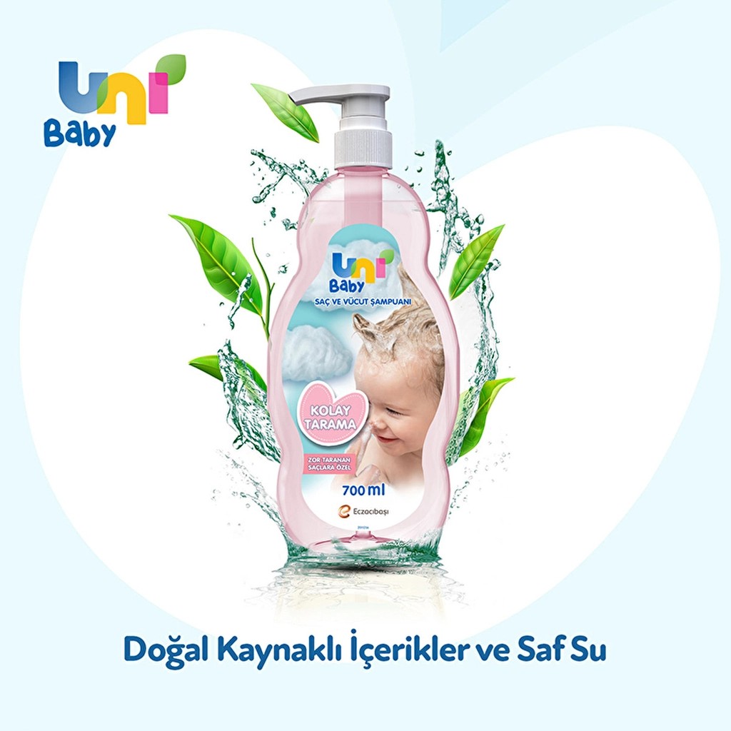 Uni Baby Kolay Tarama Saç ve Vücut Şampuanı 700 ml