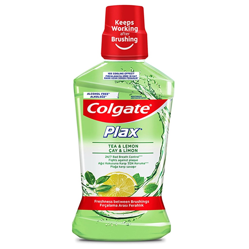 Colgate Plax Çay ve Limon Alkolsüz Ağız Bakım Suyu 500 ml