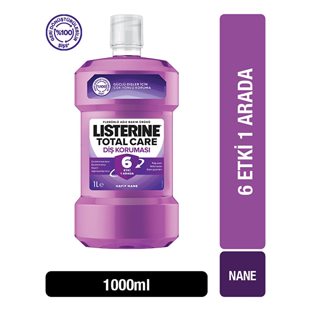 Listerine Total Care Diş Koruması Ağız Gargarası 1000 ml