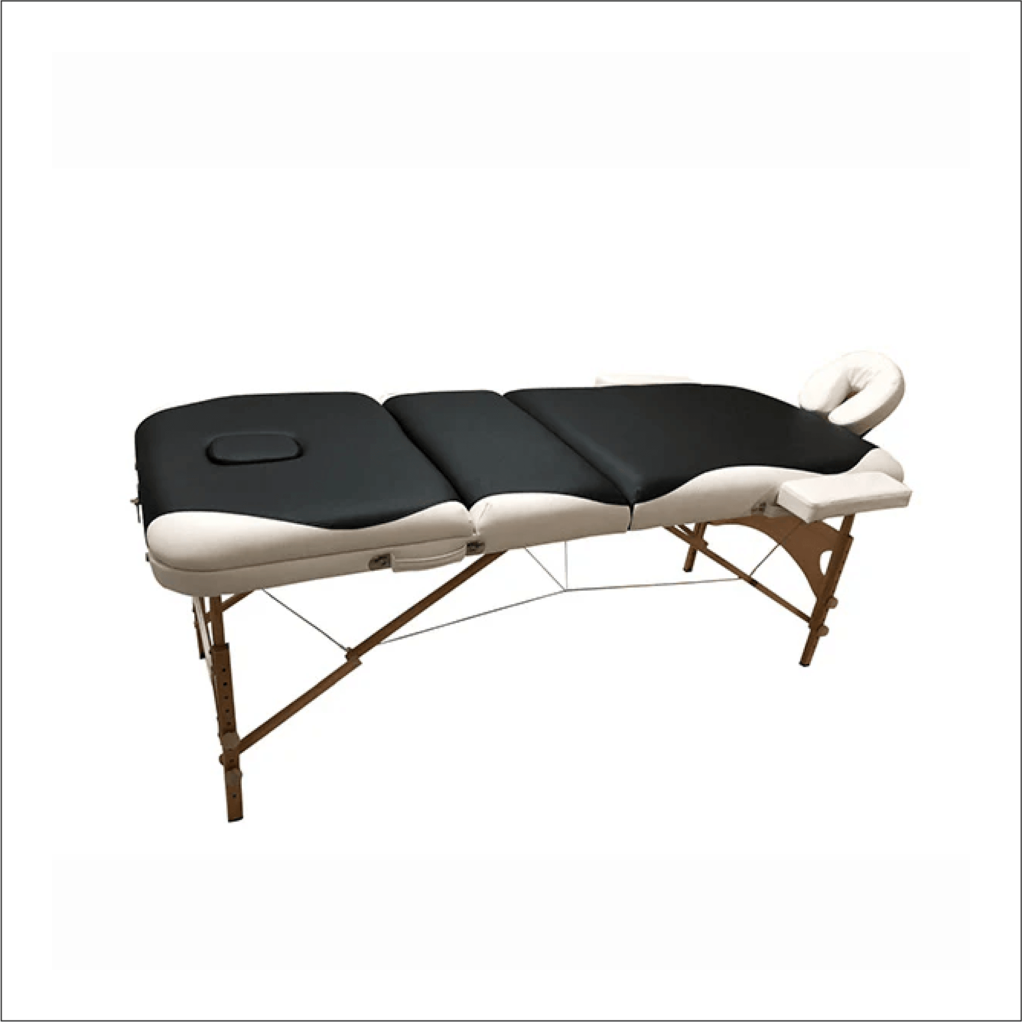 Comfort Plus Ahşap Masaj Masası İthal 305-Siyah Beyaz