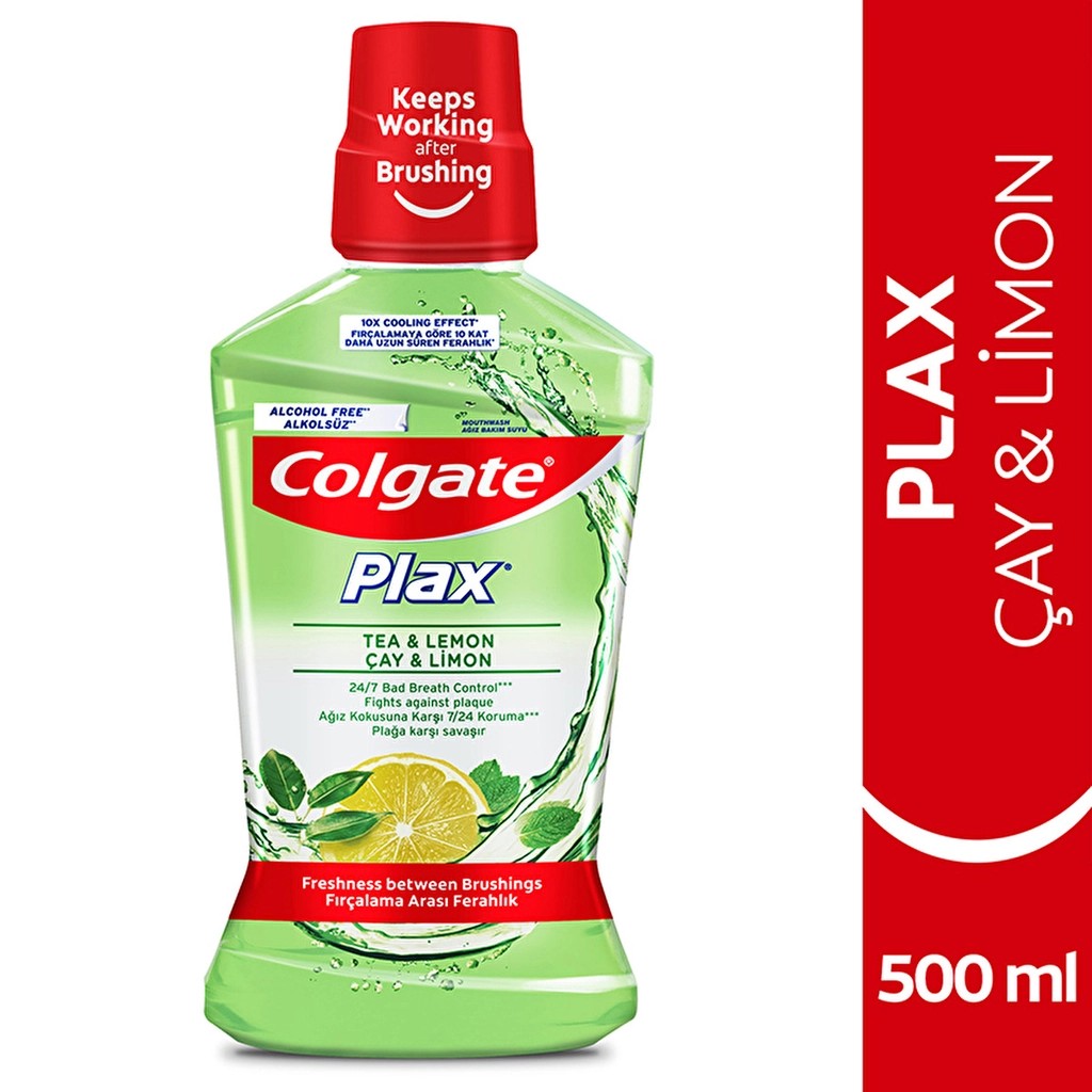 Colgate Plax Çay ve Limon Alkolsüz Ağız Bakım Suyu 500 ml