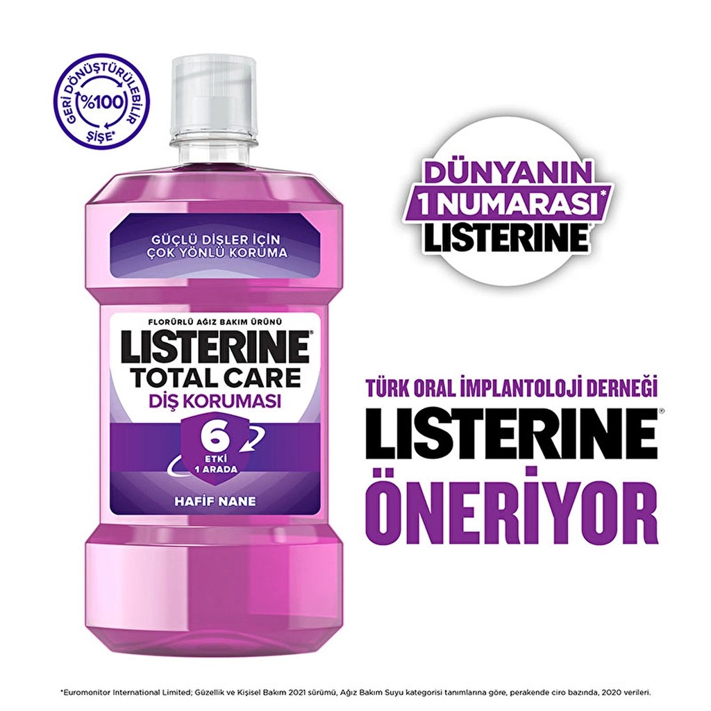 Listerine Total Care Diş Koruması Ağız Gargarası 1000 ml