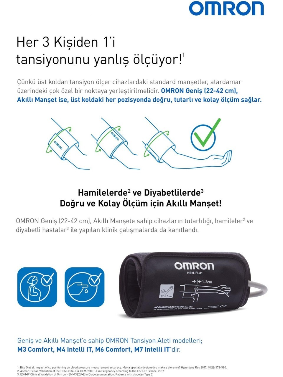 Hafızalı Üst Koldan Ölçer Dijital Tansiyon Aleti - Omron M2+ 