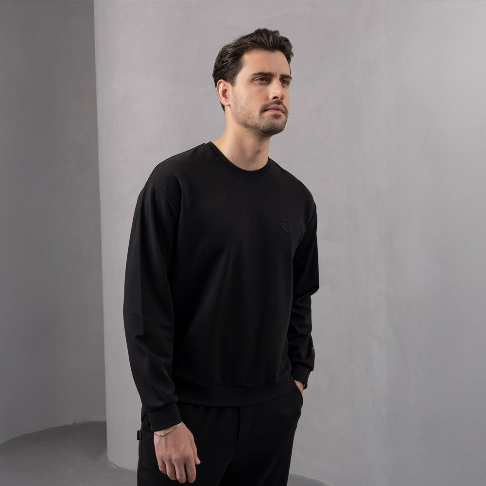 PREMIUM NAKIŞLI BİSİKLET YAKA SWEAT