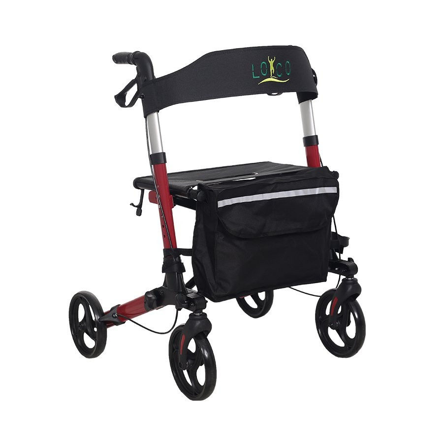 PR-890 Alüminyum Lüks Rollator - Kırmızı