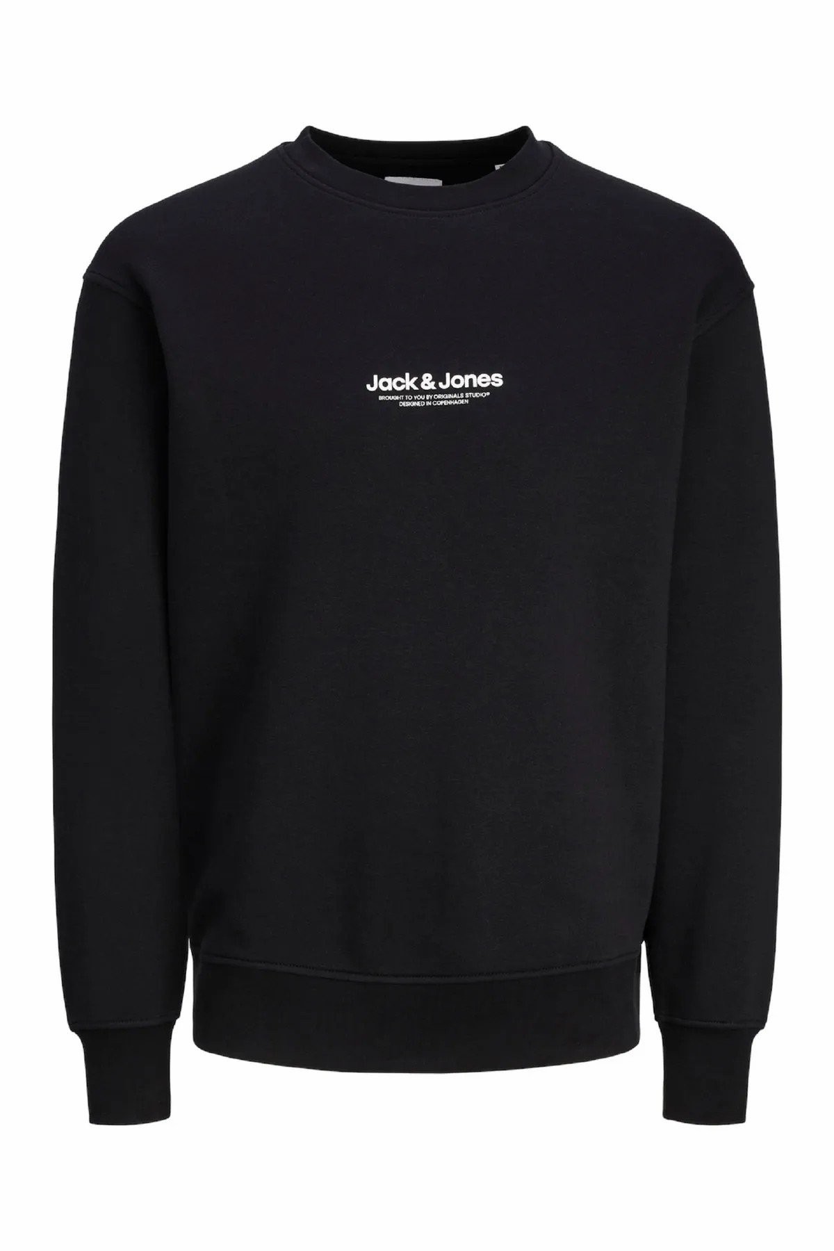 Jack Jones Vester Bro Bisiklet Yaka Erkek Sweat 12266164 - SİYAH