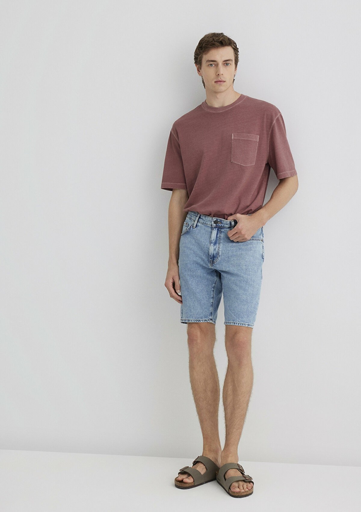 Mavi Lucas Dusty Vintage 90's Erkek Jean Şort Dusty - BEJ