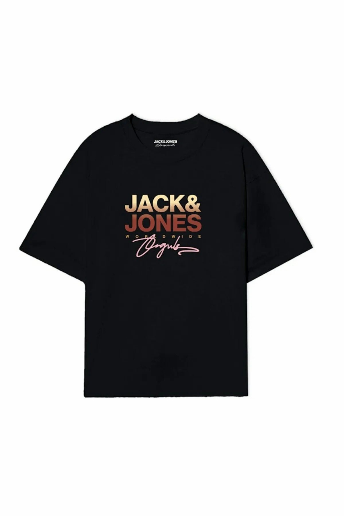 Jack Jones Canggu Logo Regular Fit Erkek Tişört 12281809 - SİYAH
