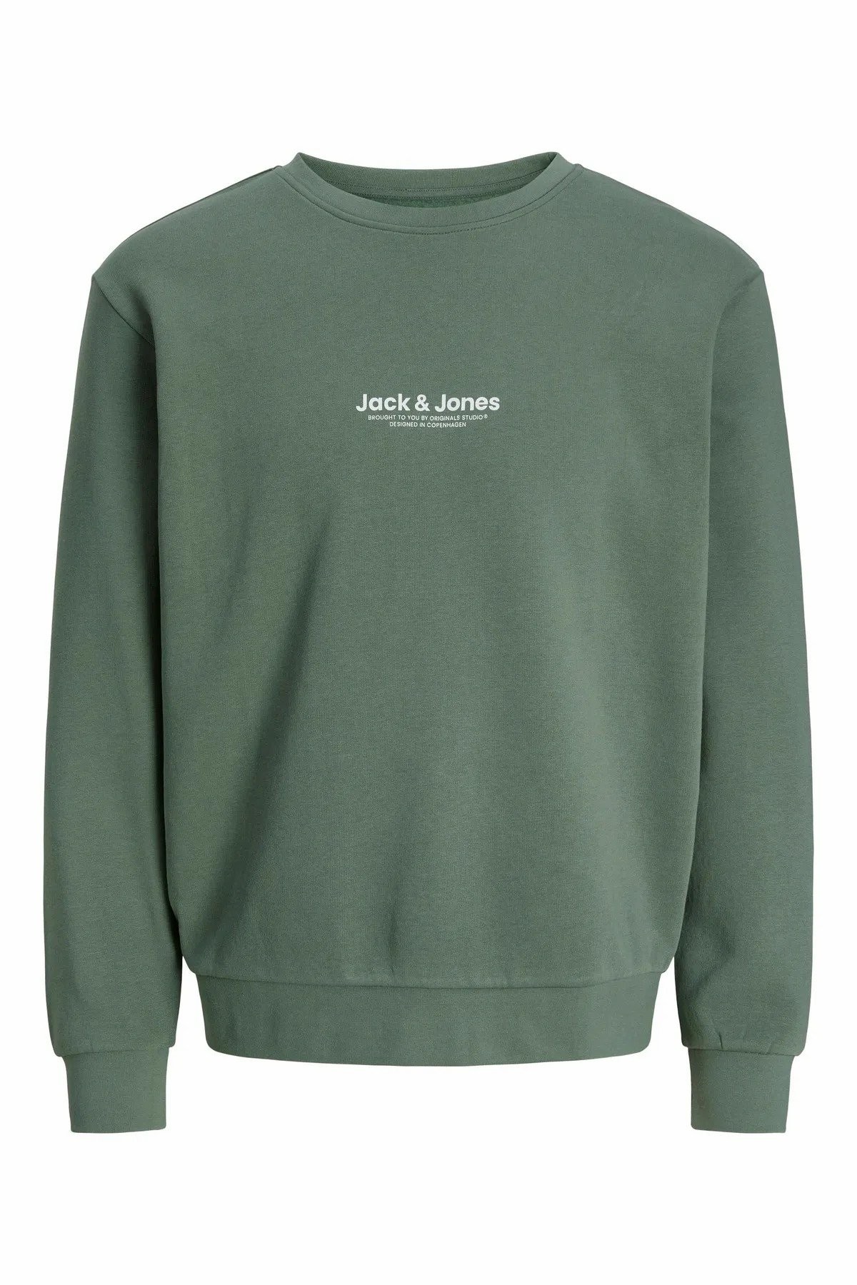 Jack Jones Vester Bro Bisiklet Yaka Erkek Sweat 12266164 - YEŞİL