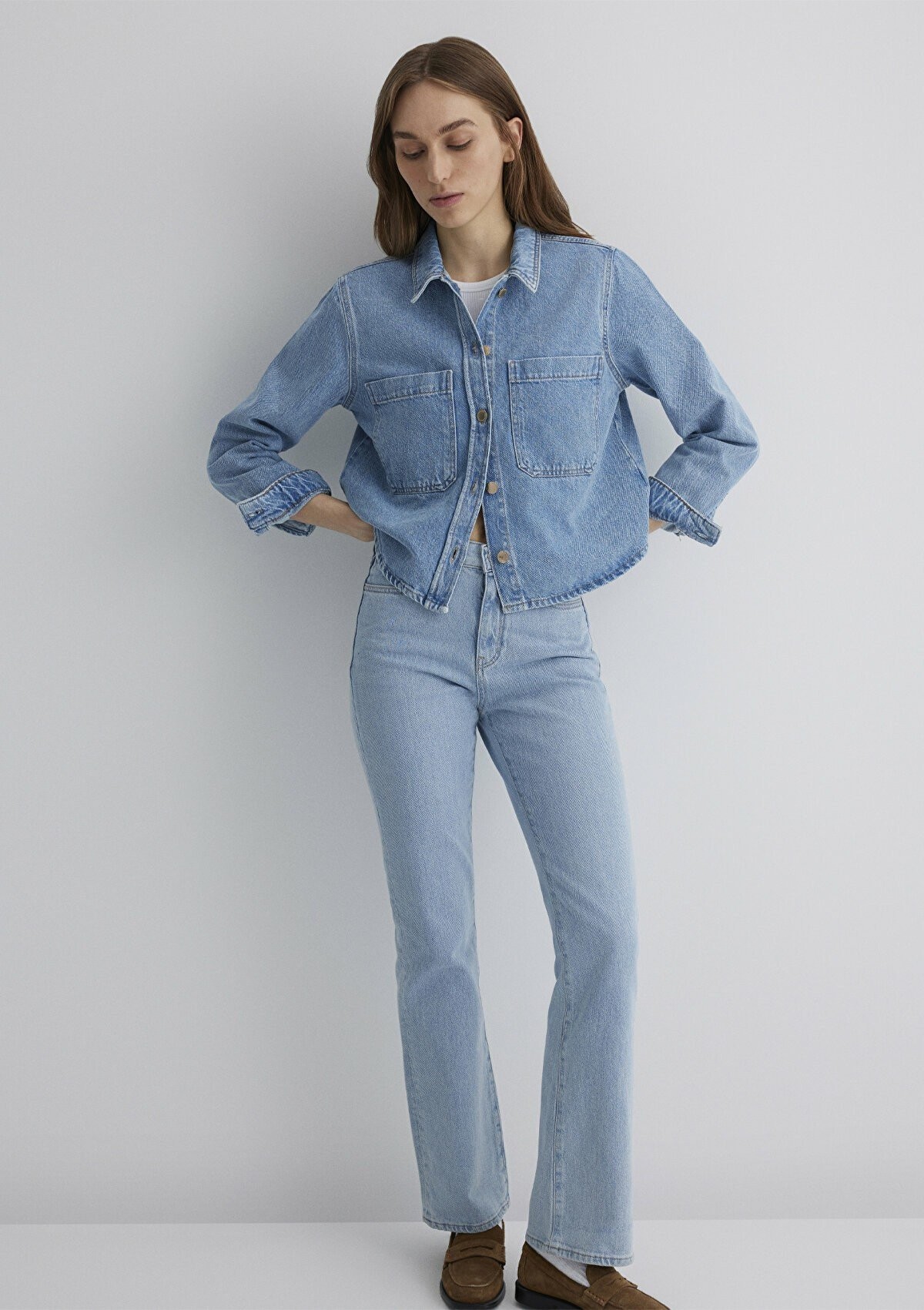 Mavi Paola Mavi Premium Indigo Mavisi Jean Gömlek 1210779-89212 - MAVİ