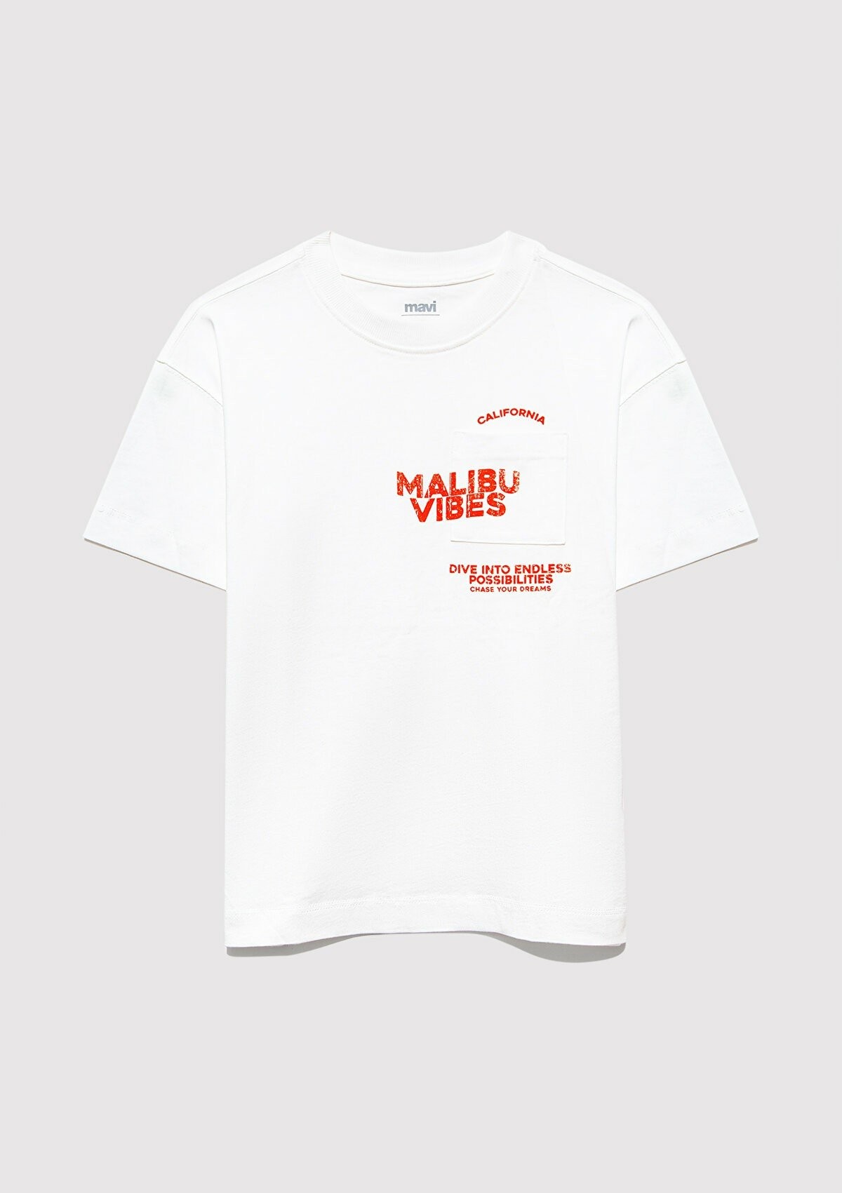 Mavi Baskılı Ekru Çocuk Tişört 6610327-70057 - EKRU