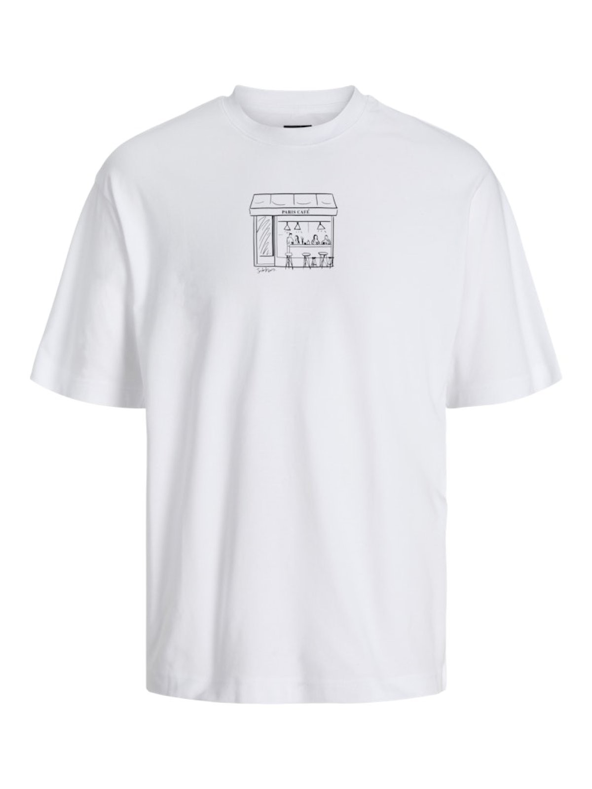 Jack Jone Bladoodle Wıde Fit Erkek Tişört 12279331 - BEYAZ