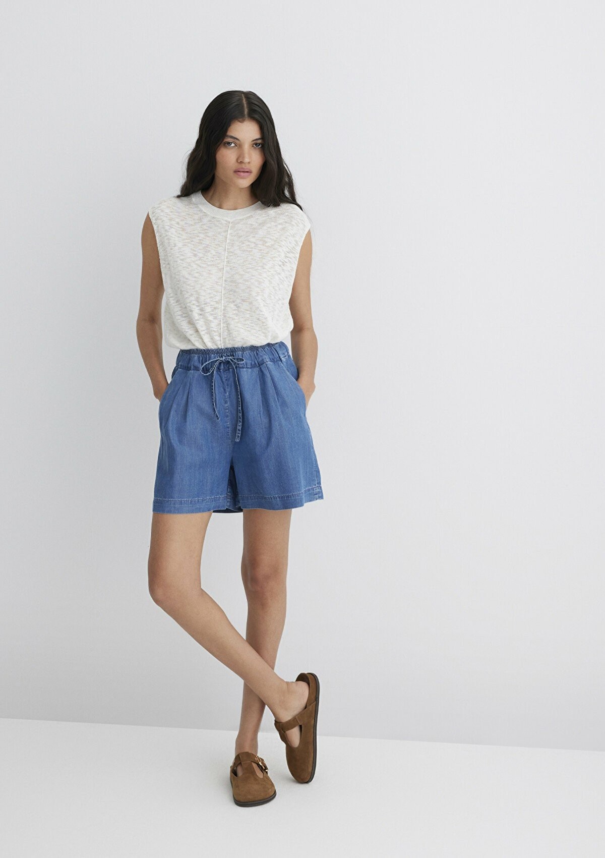 Mavi Penny Gold Klasik Indigo Mavisi Kadın Jean Şort 1410075-90104 - MAVİ