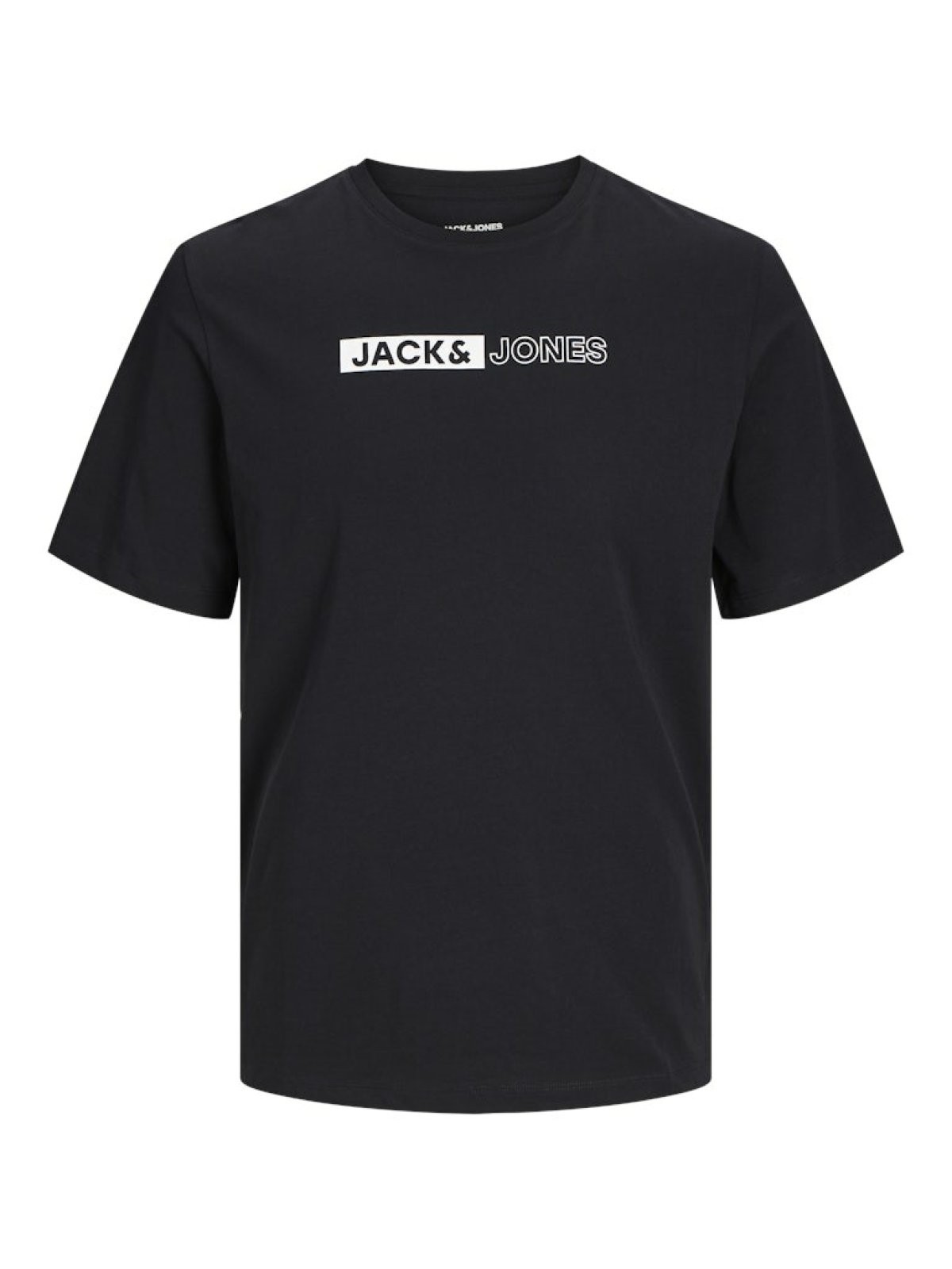 Jack Jones Corp Logo Play Plus Erkek Tişört 12243630 - SİYAH