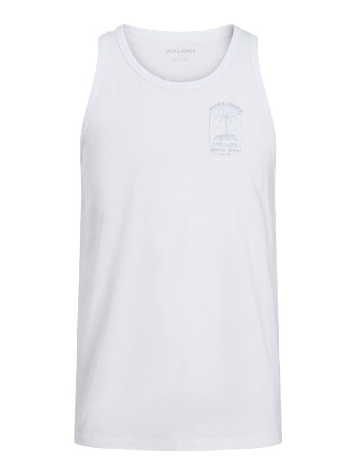 Jack Jones One Color Summer Erkek Atlet 12269423 - BEYAZ