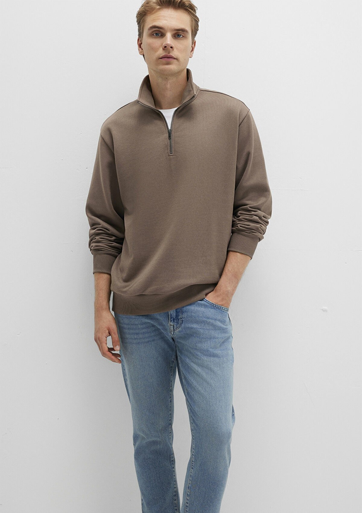 Mavi Fermuarlı Erkek Sweat 0S10419-70380 - KAHVE