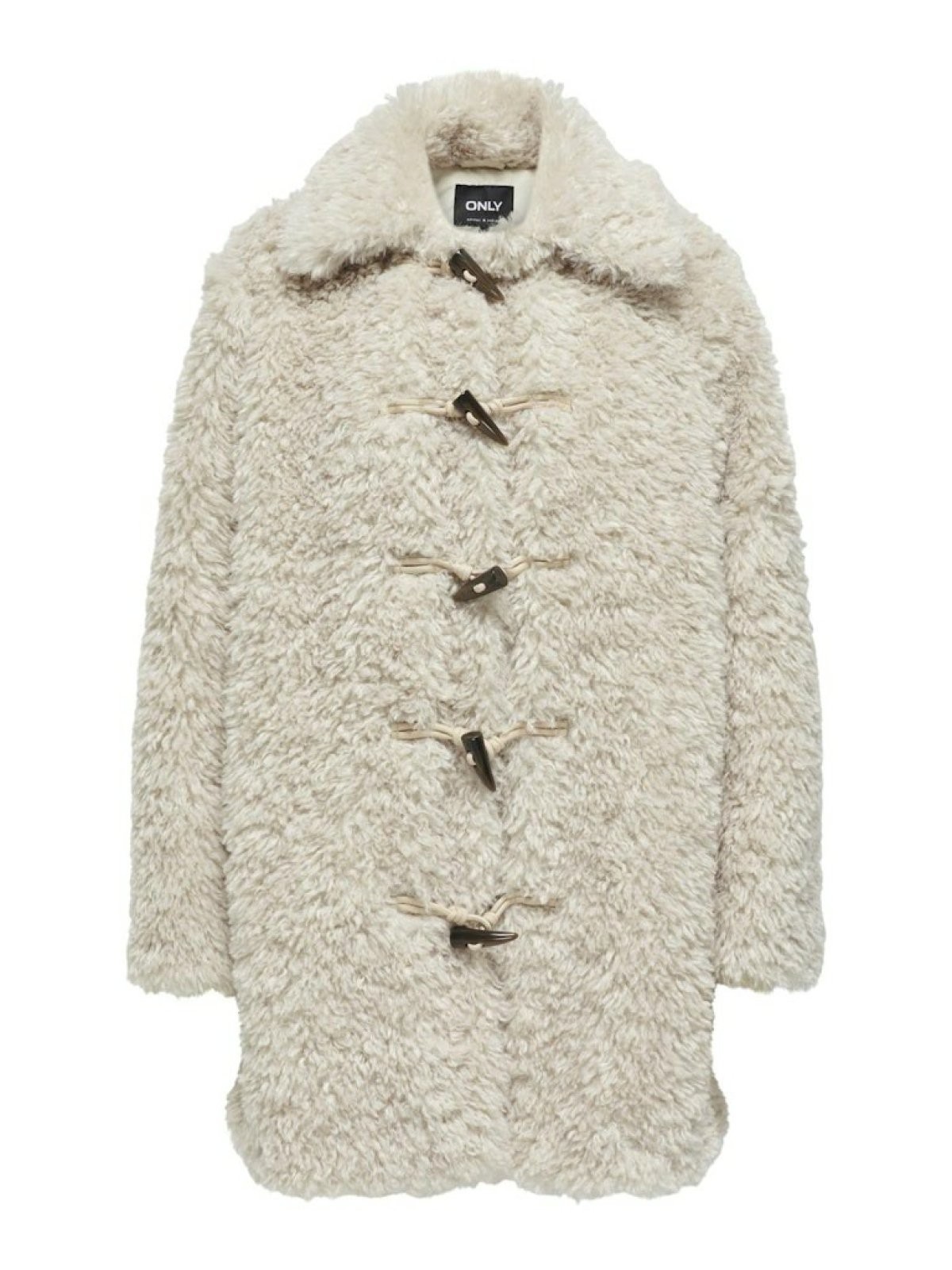 Only Vıkı Faux Fur Duffle Coat Kadın Mont 15325921 - BEJ